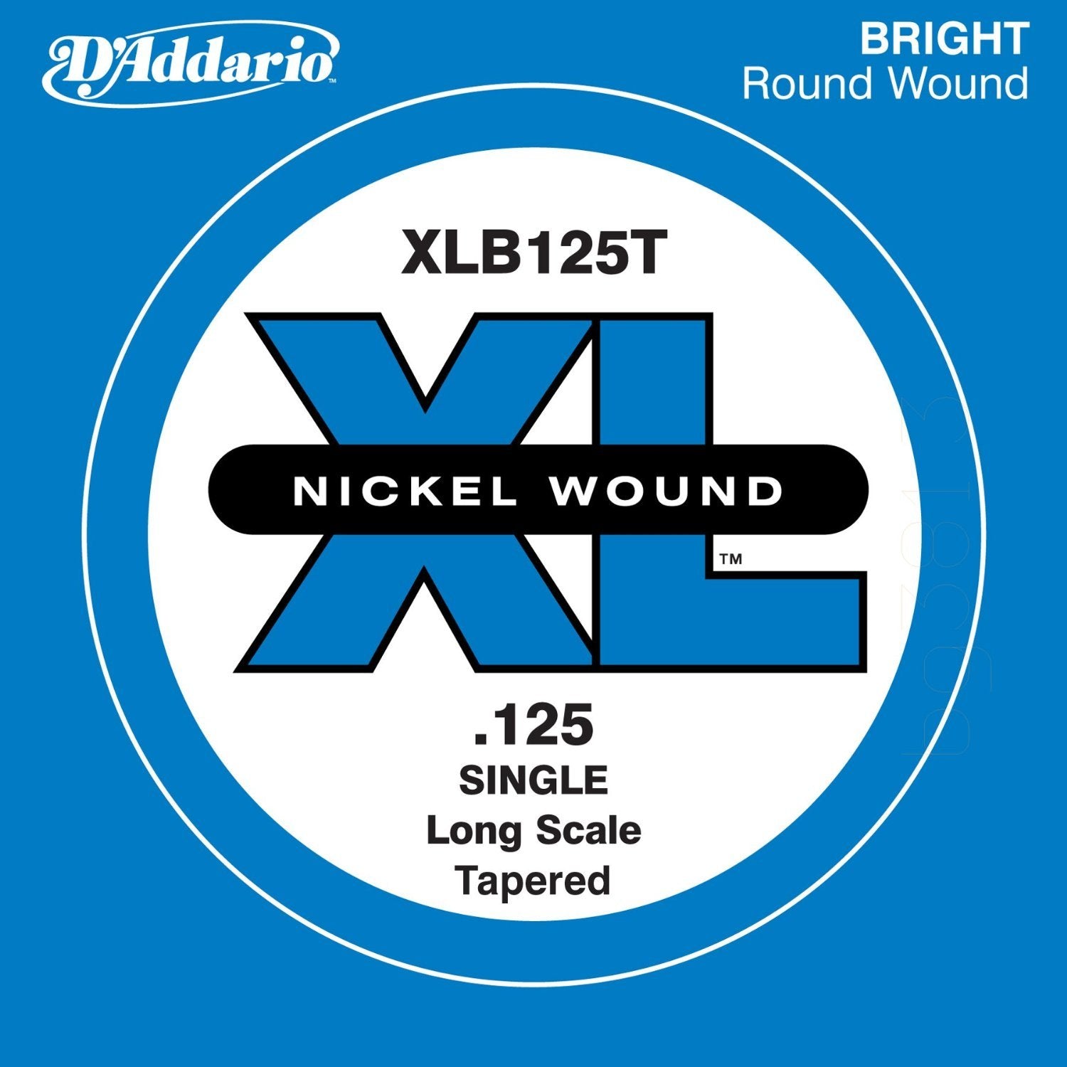 D'Addario Xlb125T Nickel Wound Bass Guitar Single String, Long Scale, .125, Tapered