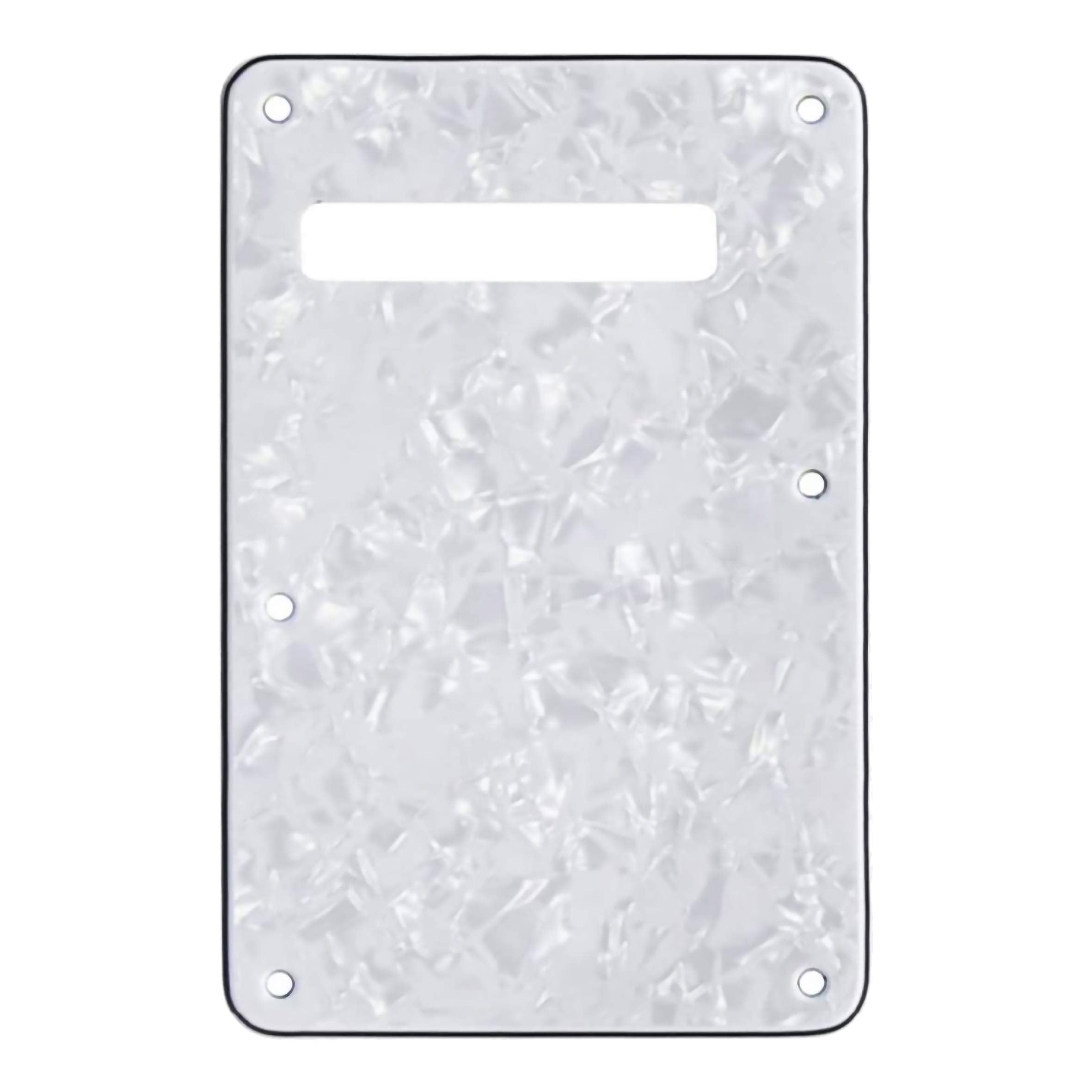 BexGears 11 Hole SSS Electric Guitar Pickguard Backplate with Screws for Guitar Parts (4Ply White Pearl)