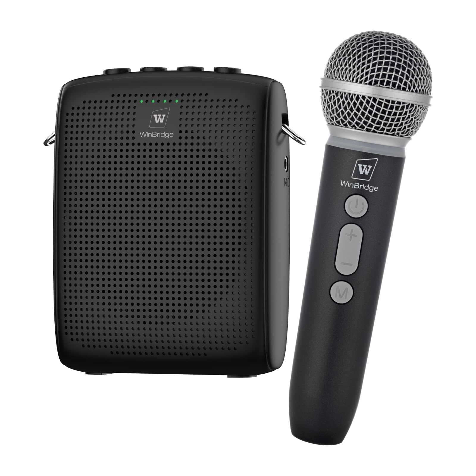 WinBridge Wireless Voice Amplifier with Microphone for Teachers, Portable PA System with Bluetooth Handheld Mic, Portable Speake