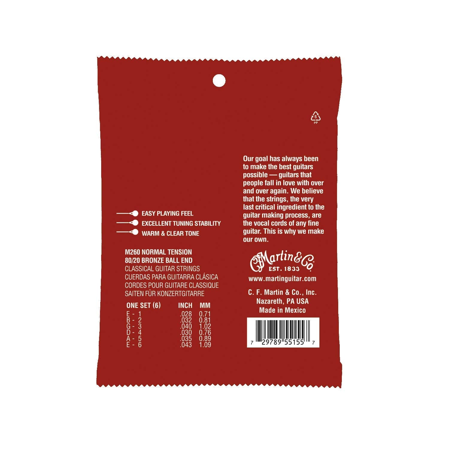 MARTIN Classical Guitar Strings (M260)