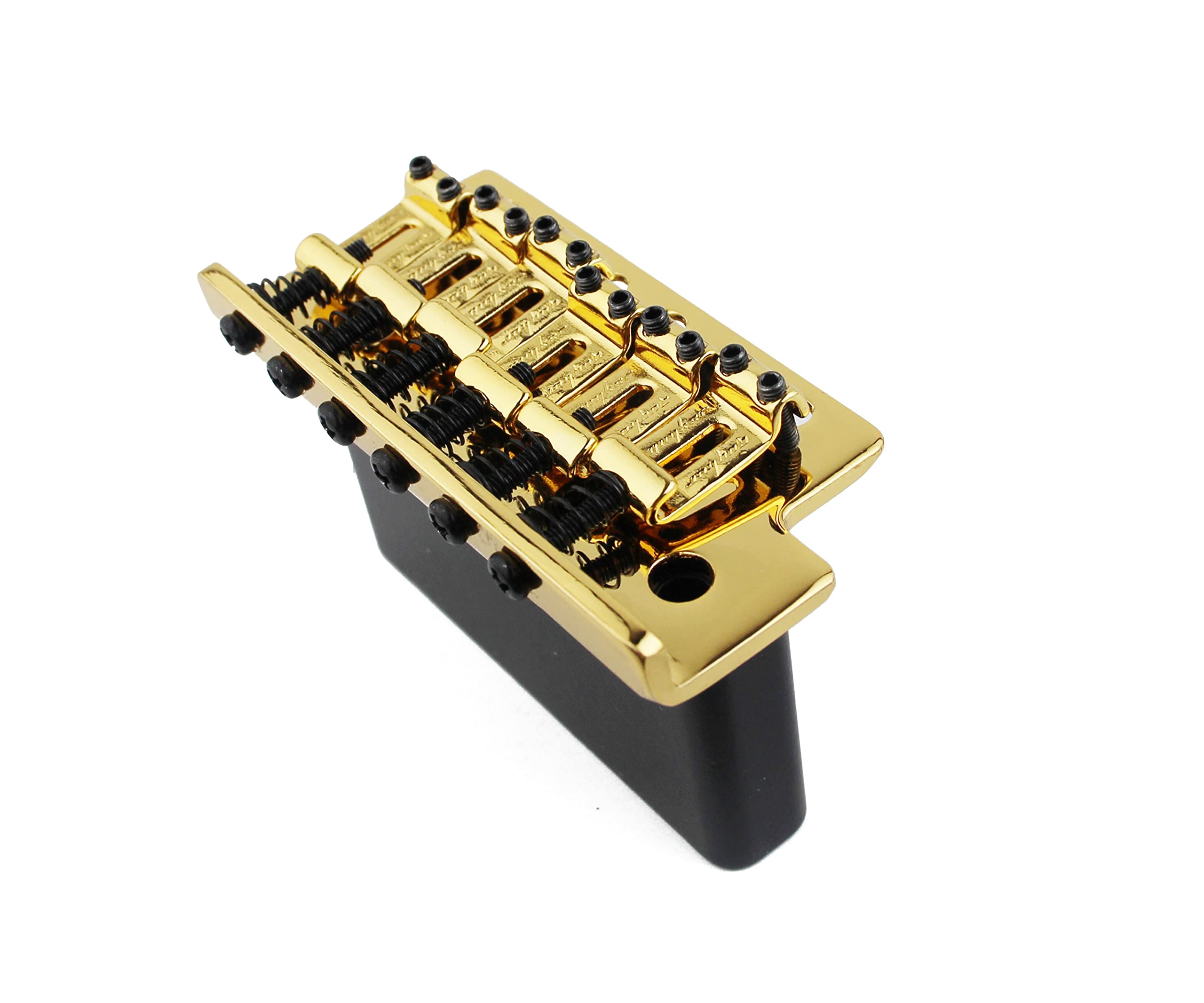 Guyker Tremolo Bridge Vintage Bent Steel Saddles Compatible with Start ST Electric Guitar (GK-1004, golden)