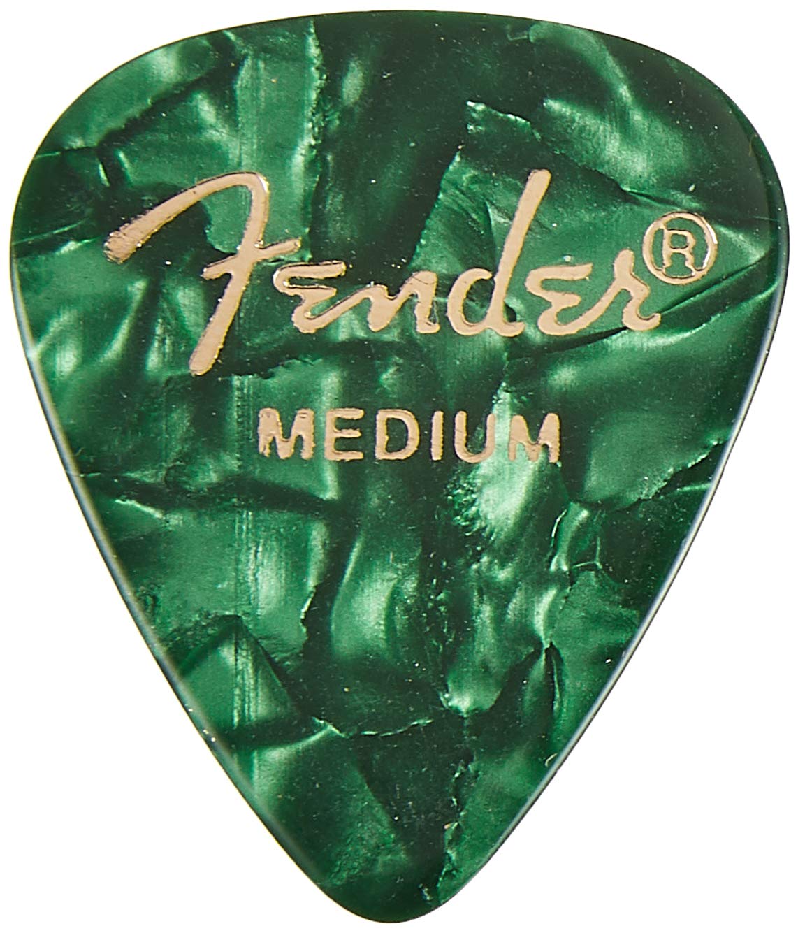 Fender Premium Celluloid Guitar Picks 351 Shape, Green Moto, Medium, 144-Pack