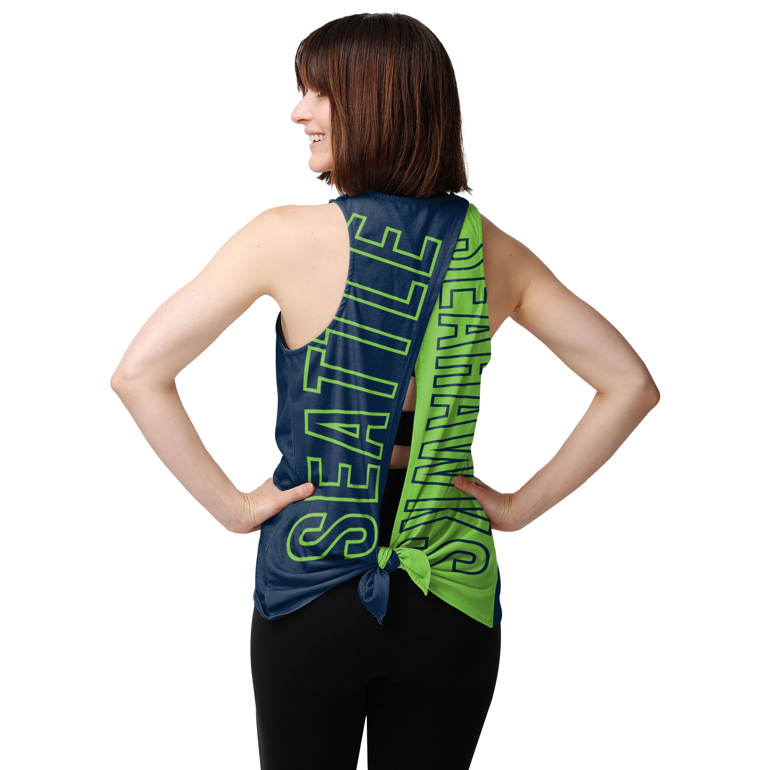 Seattle Seahawks Nfl Womens Tie-Breaker Sleeveless Top - M