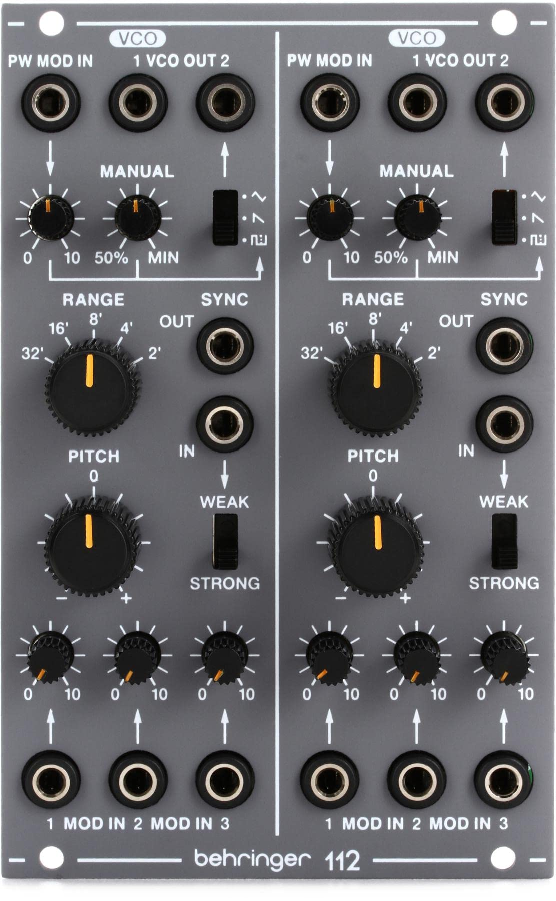 Behringer 112 DUAL VCO Legendary Analog Dual VCO Module for Eurorack