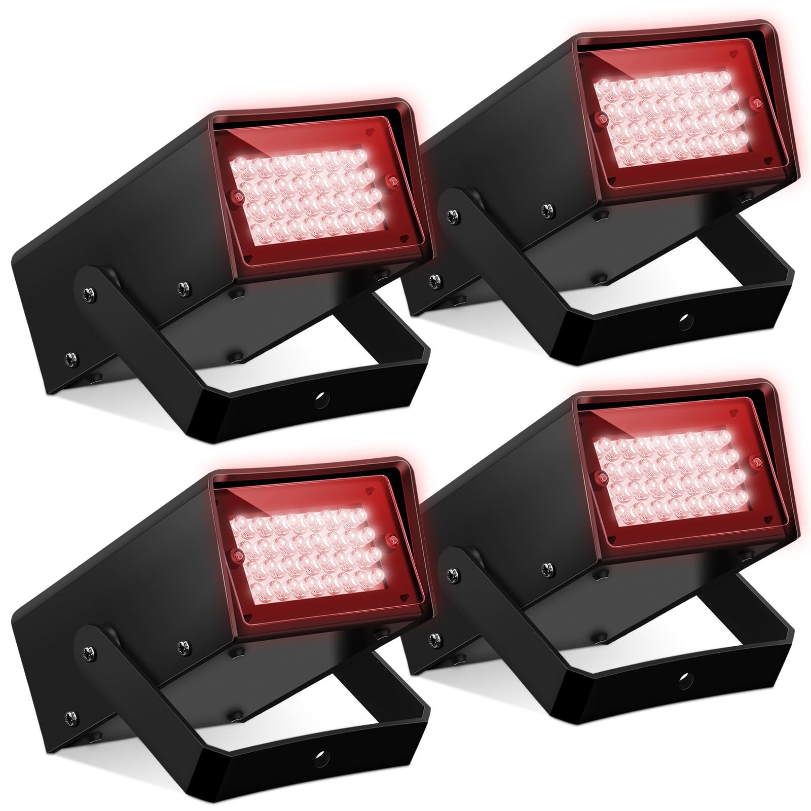 Treela 4 Packs Strobe Party Lights, Bright LED Strobe Stage Light Mini Party Lights Adjustable Flash Speed Control for Stage Clu