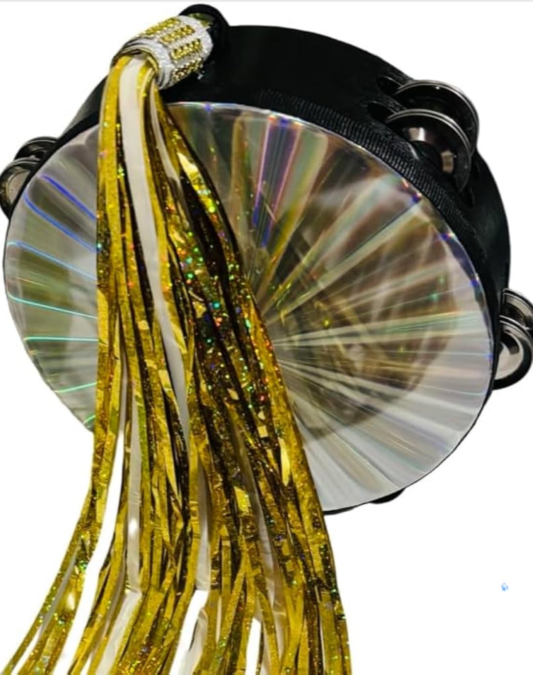 Lluvia liston para pandero Handmade 16-18inch on standard 8inch tambourine (Gold)