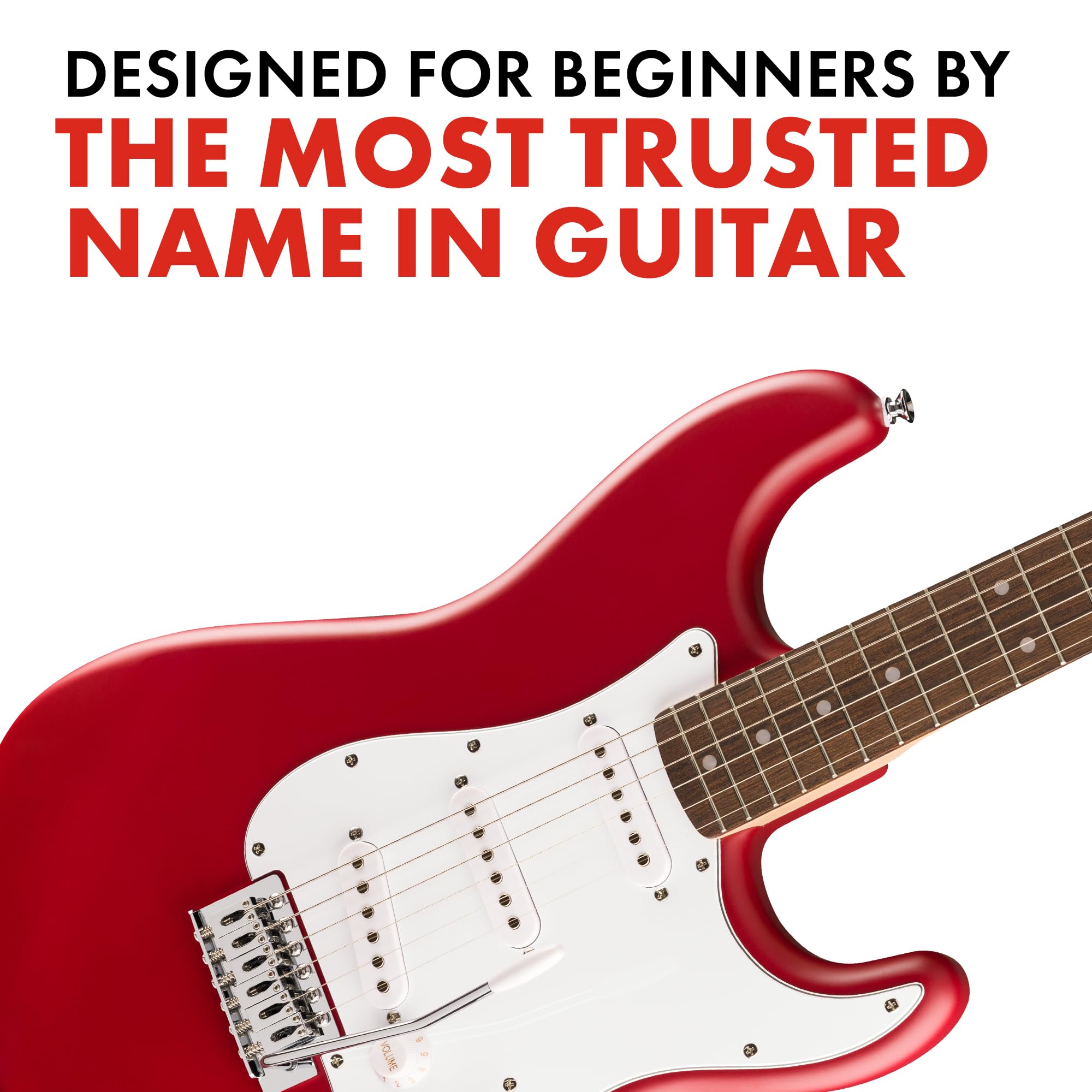 Fender Squier Debut Series Stratocaster Electric Guitar, Beginner Guitar, with 2-Year Warranty, Includes Free Lessons, Dakota Re