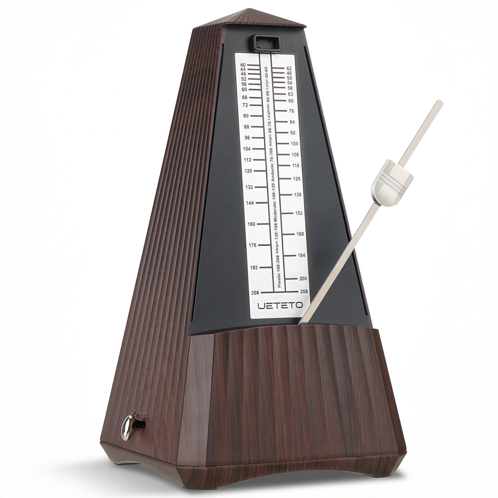Ueteto Metronome for Piano/Guitar/Drum/Violin, Mechanical Metronome with Bell Ring for Beginners/Musicians,Metronome with Loud S