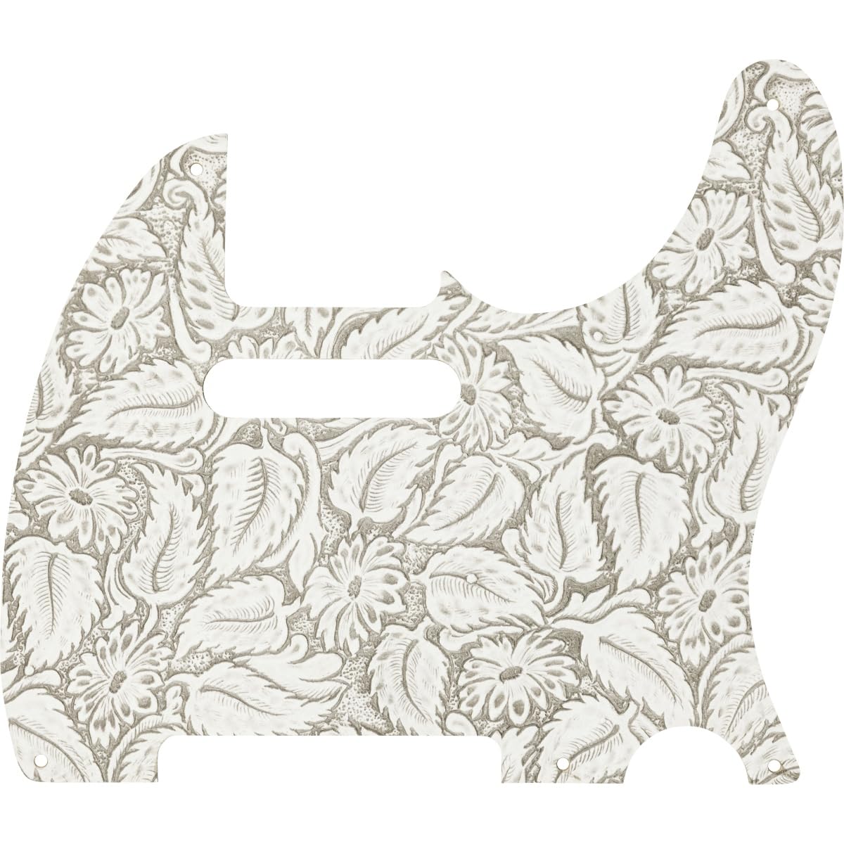 Waylon Jennings Leather Telecaster Pickguard, White