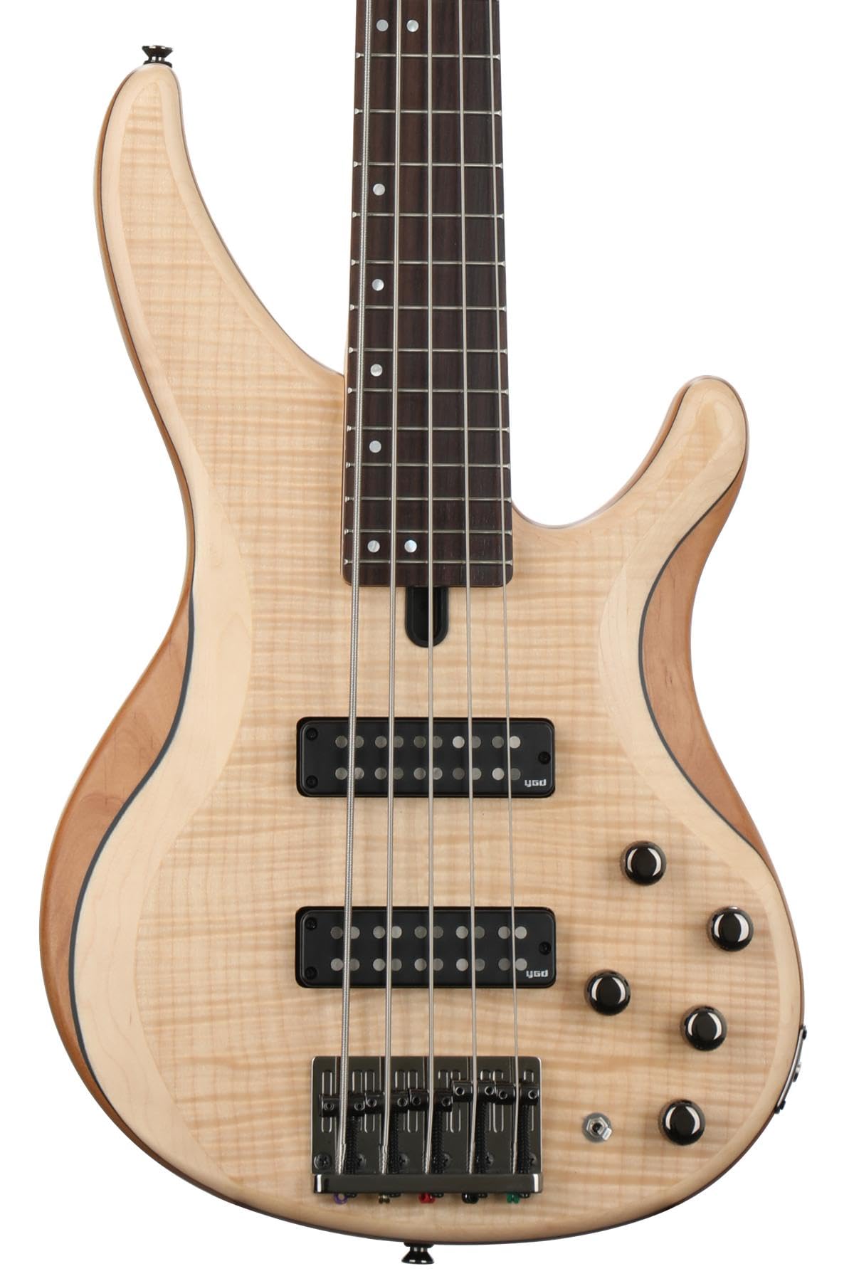 Yamaha Trbx605 5-String Flamed Maple Bass Guitar, Natural Satin