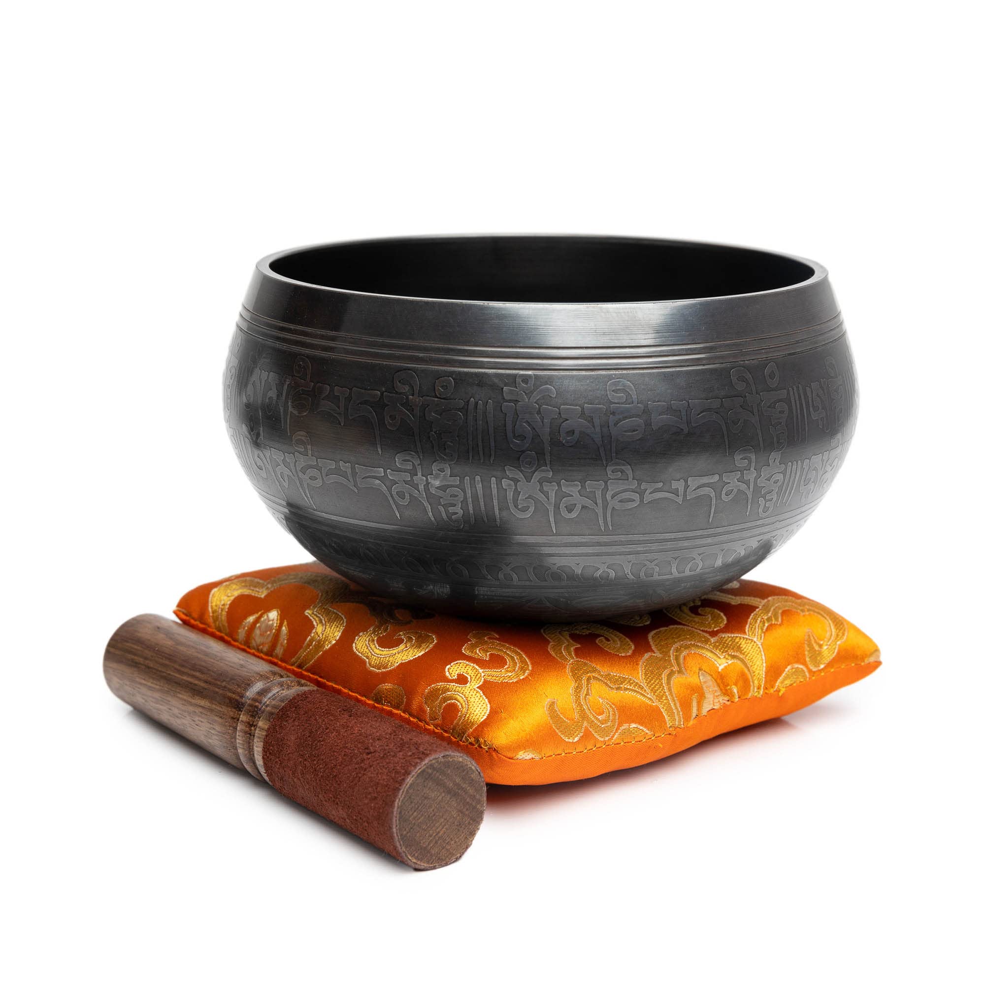 Tibetan Singing Bowl Set - Easy To Play Authentic Handcrafted For Meditation Sound Chakra Yoga Healing 4 Inches By Himalayan Baz