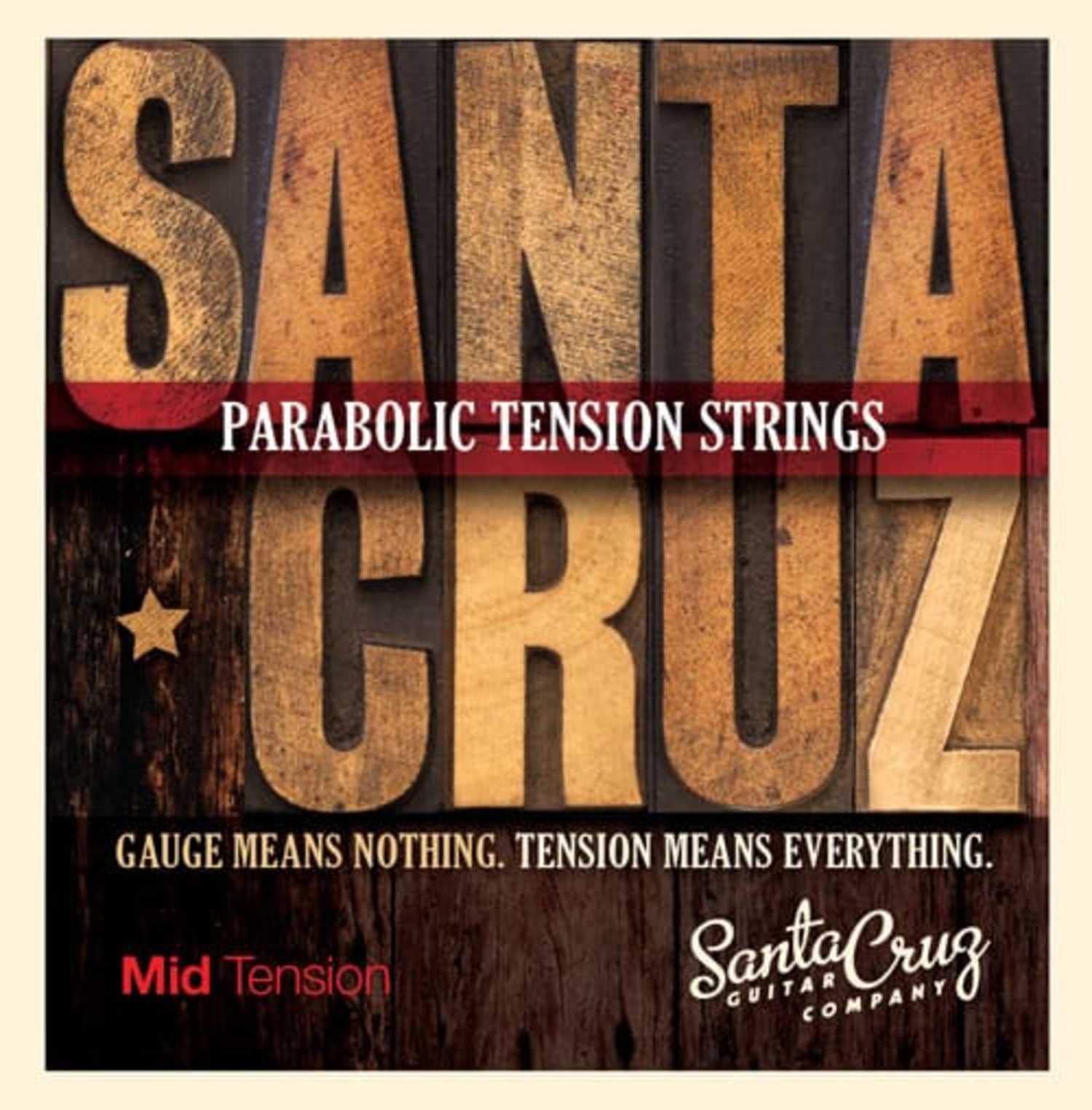 Santa Cruz Parabolic Tension Acoustic Guitar Strings Mid Tension