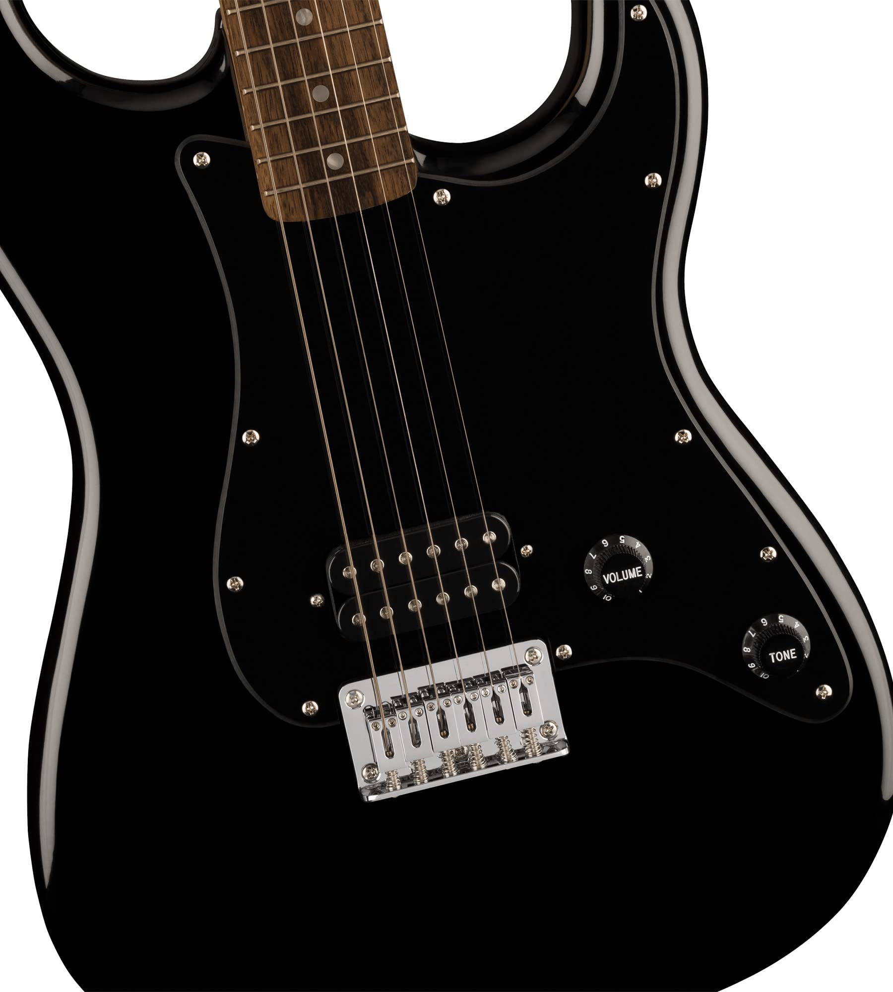 Fender Squier Sonic Stratocaster HT H - Black Bundle with Tuner, Strap, Picks, and Austin Bazaar Guitar DVD