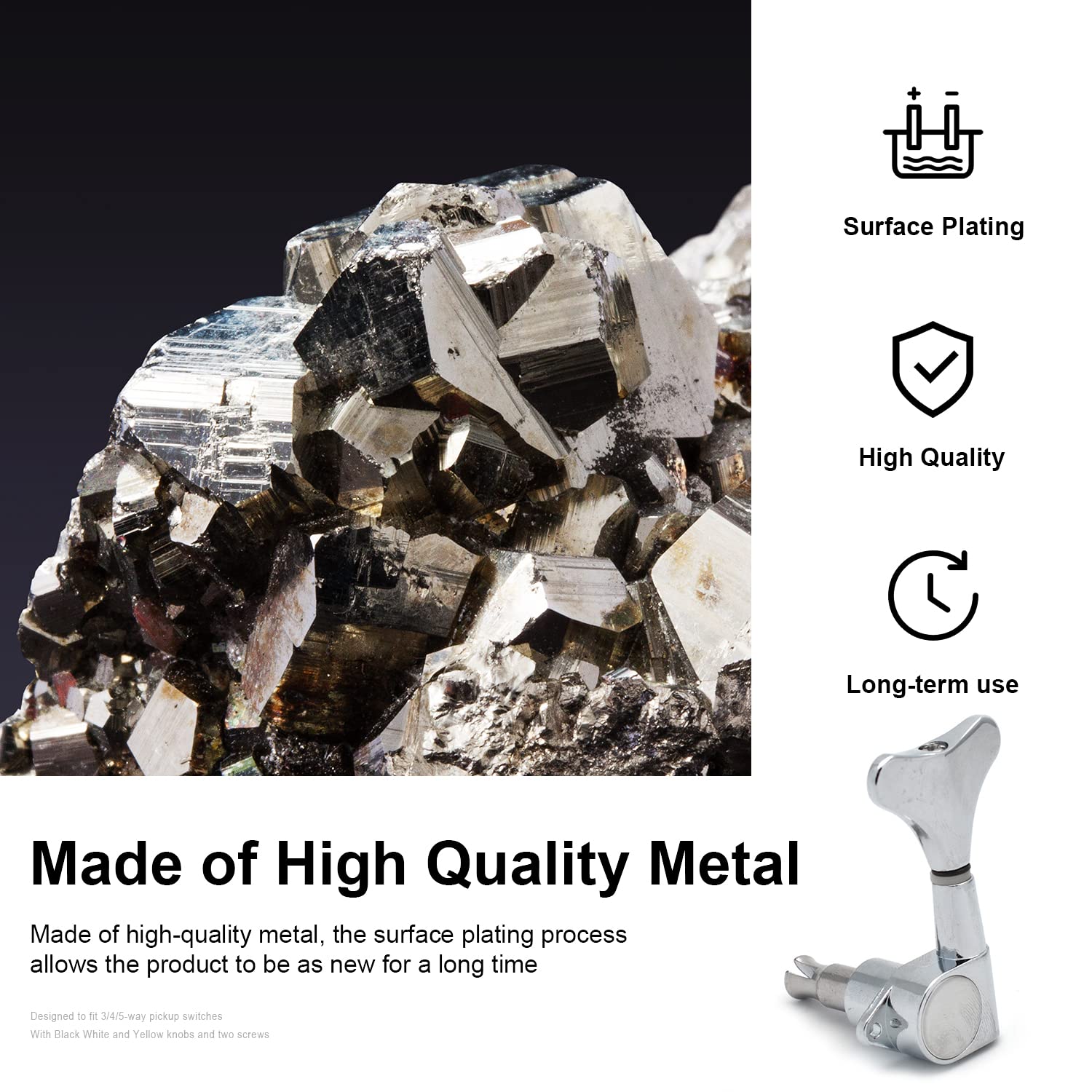 MAXCHEER 2R2L Electric Bass Guitar Sealed Tuning Pegs Tuners Machine Heads Tuning Keys/Buttons Guitar Parts Machine Head Tuners