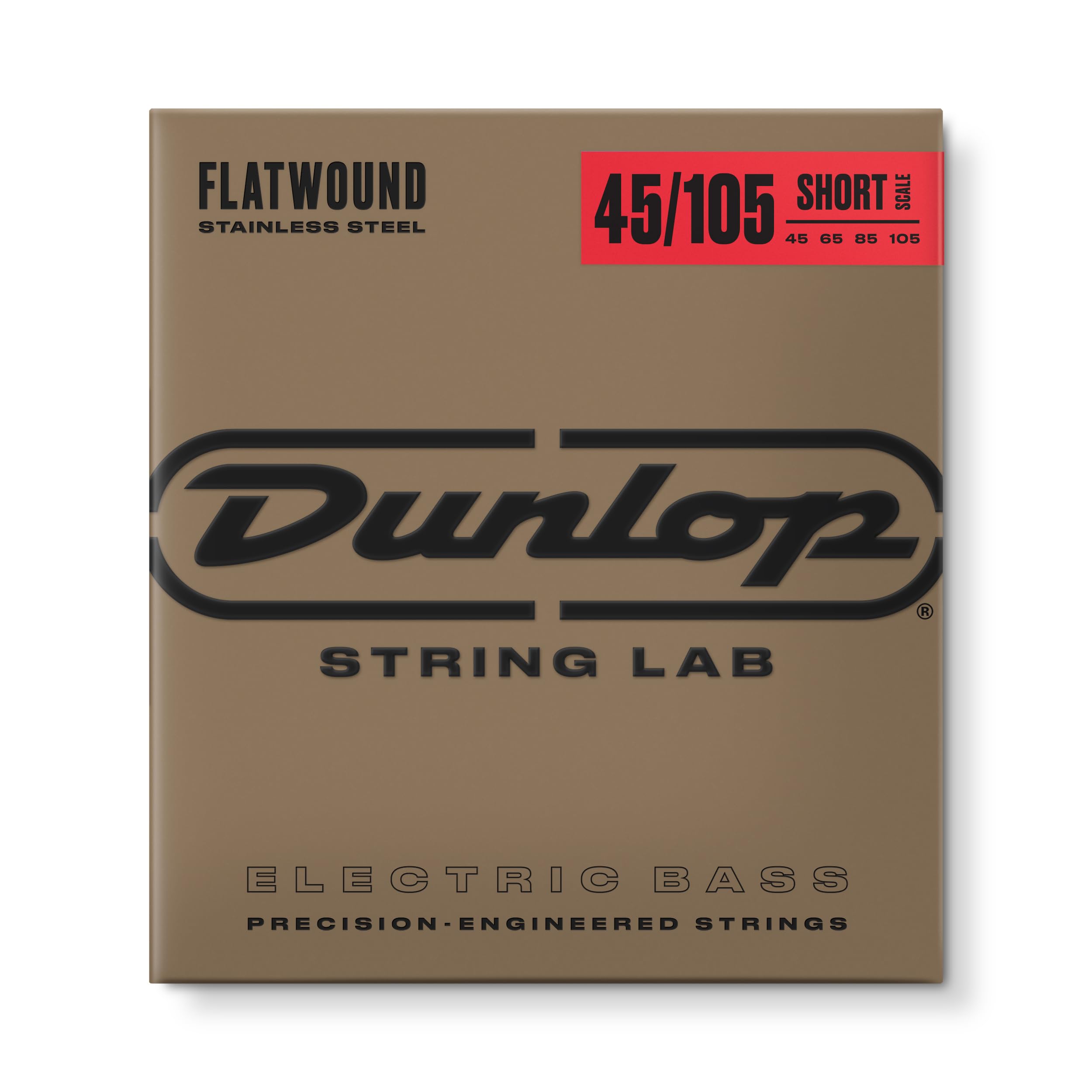 Jim Dunlop Flatwound Short Scale 45/105 Medium 4/Set Bass Guitar Strings (Dbfs45105S)