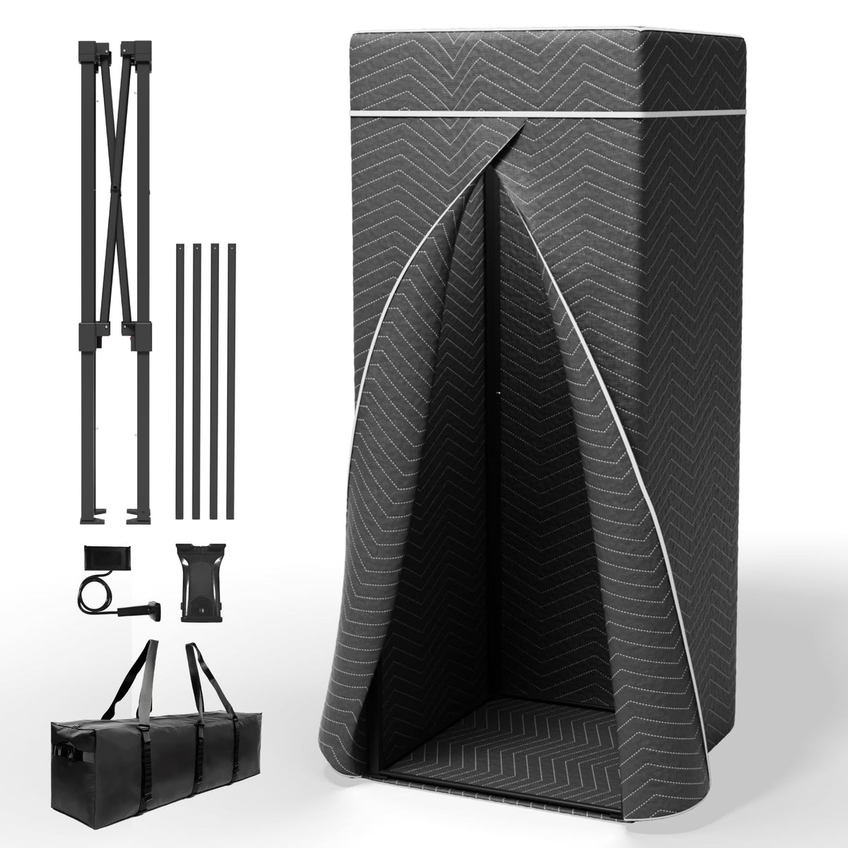 Rdcmkl Portable Recording Booth, Complete Home Recording Studio Soundproof Vocal Booth, Foldable With Travel Bag For Echo-Free S
