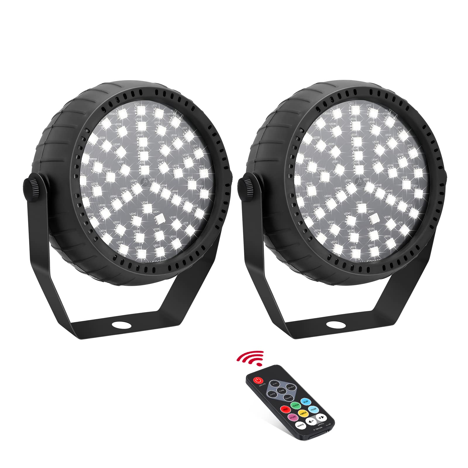 Strobe Lights Halloween, Telbum Colorful Strobe Light for Parties, Super-Bright 54 RGB LED Mini Strobe Light with Remote Control
