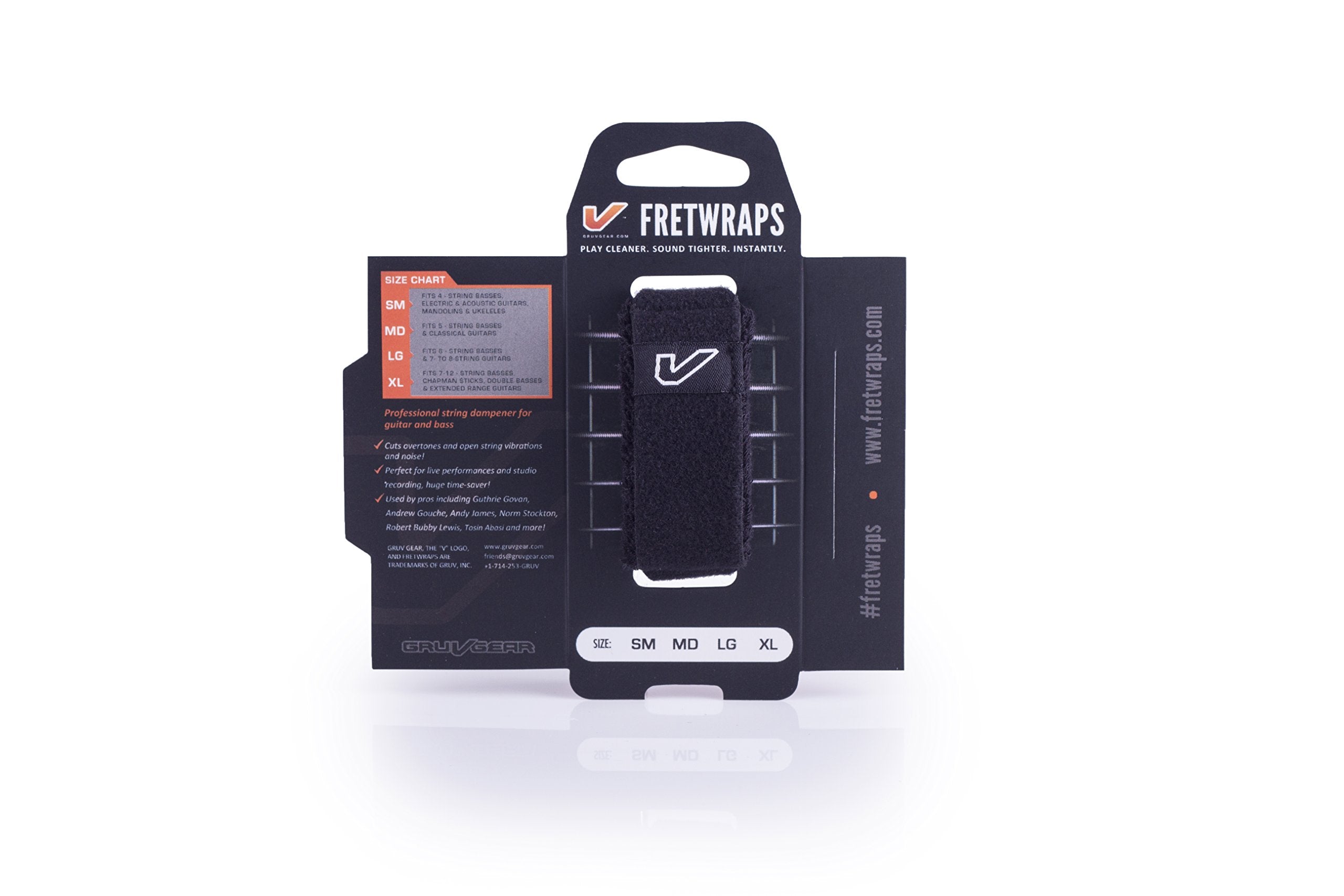 Gruv Gear FretWraps String Muter 1-Pack , Large, Black,FW-1PK-LG