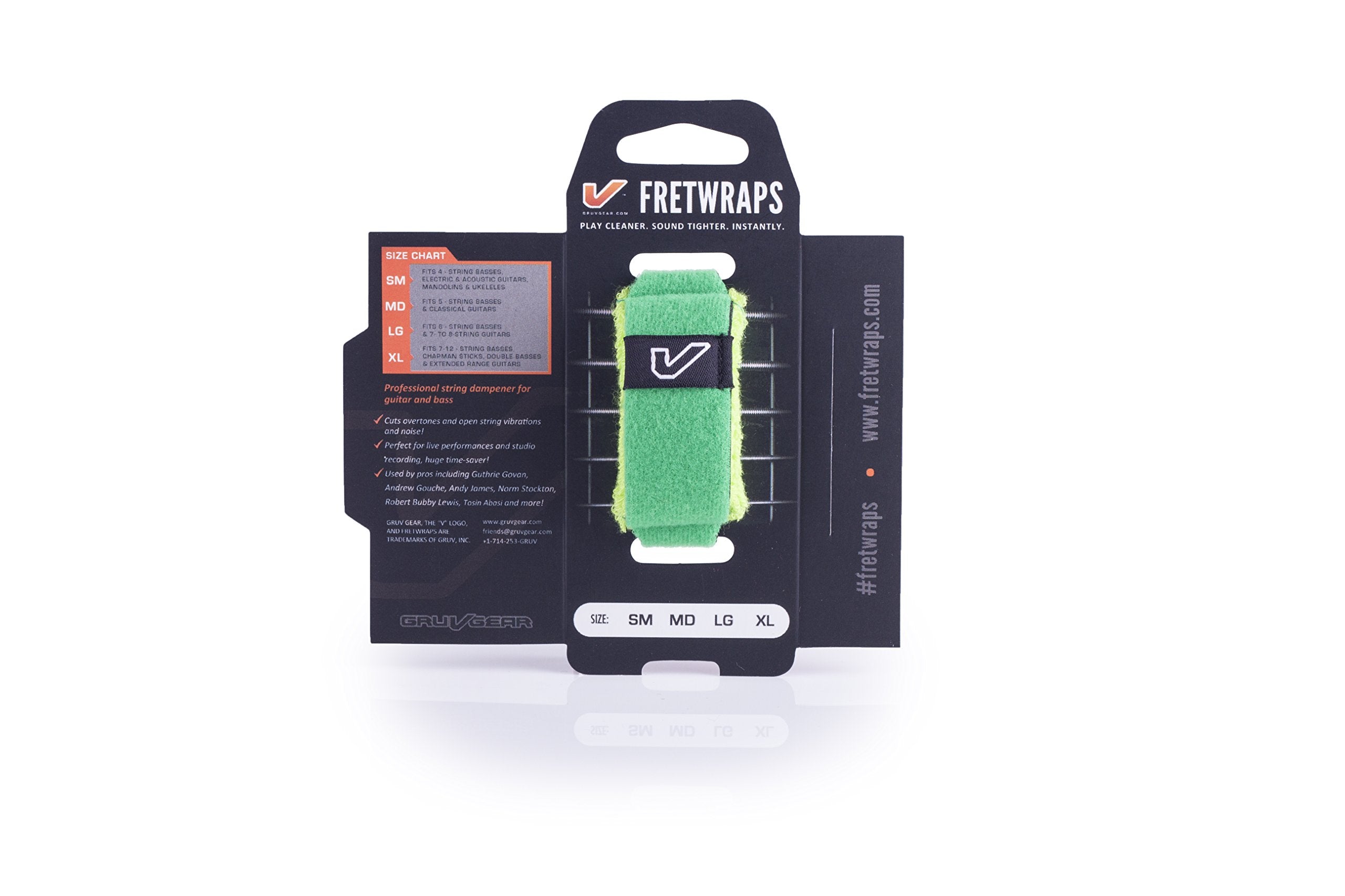 Gruv Gear FretWraps HD 'Leaf' String Muter 1-Pack (Green, Small) (FW-1PK-GRN-SM)