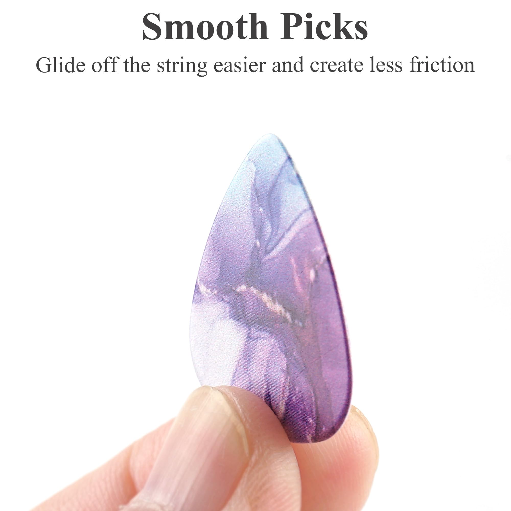 Cheliz 12-pack 0.71mm Stylish Colorful Celluloid Guitar Picks Plectrums for Guitar Bass(14-Ink Splashing), Medium