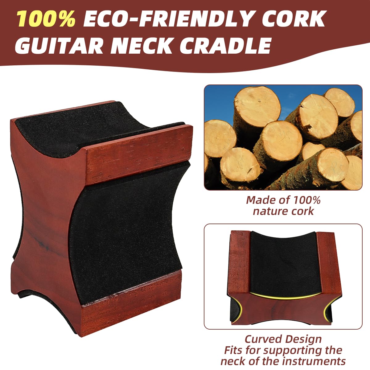 Ogdni Guitar Neck Rest Support Pillow for Electric Acoustic Guitar Bass String Instrument Luthier Setup Cleaning Repair Tool