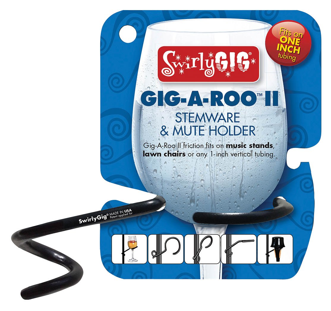 SwirlyGig GR2000 Gigaroo Ii 2 Mute or Stemware Holder for 1 Tubing