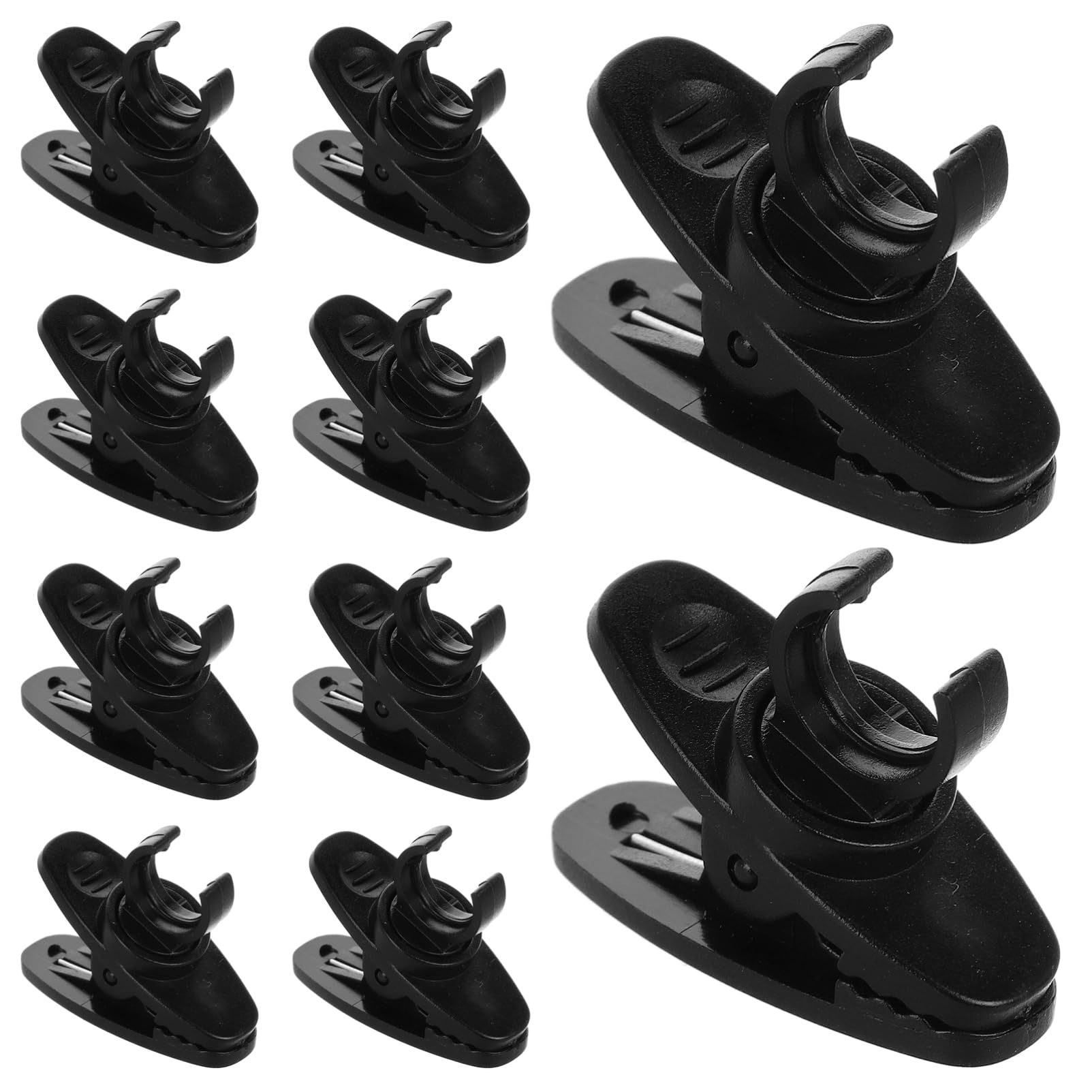 Milisten Lapel Lavalier Microphone Clips 10Pcs Adjustable Tie-Clip Mic Holders For Shirts Compatible Wireless Receivers And Reco