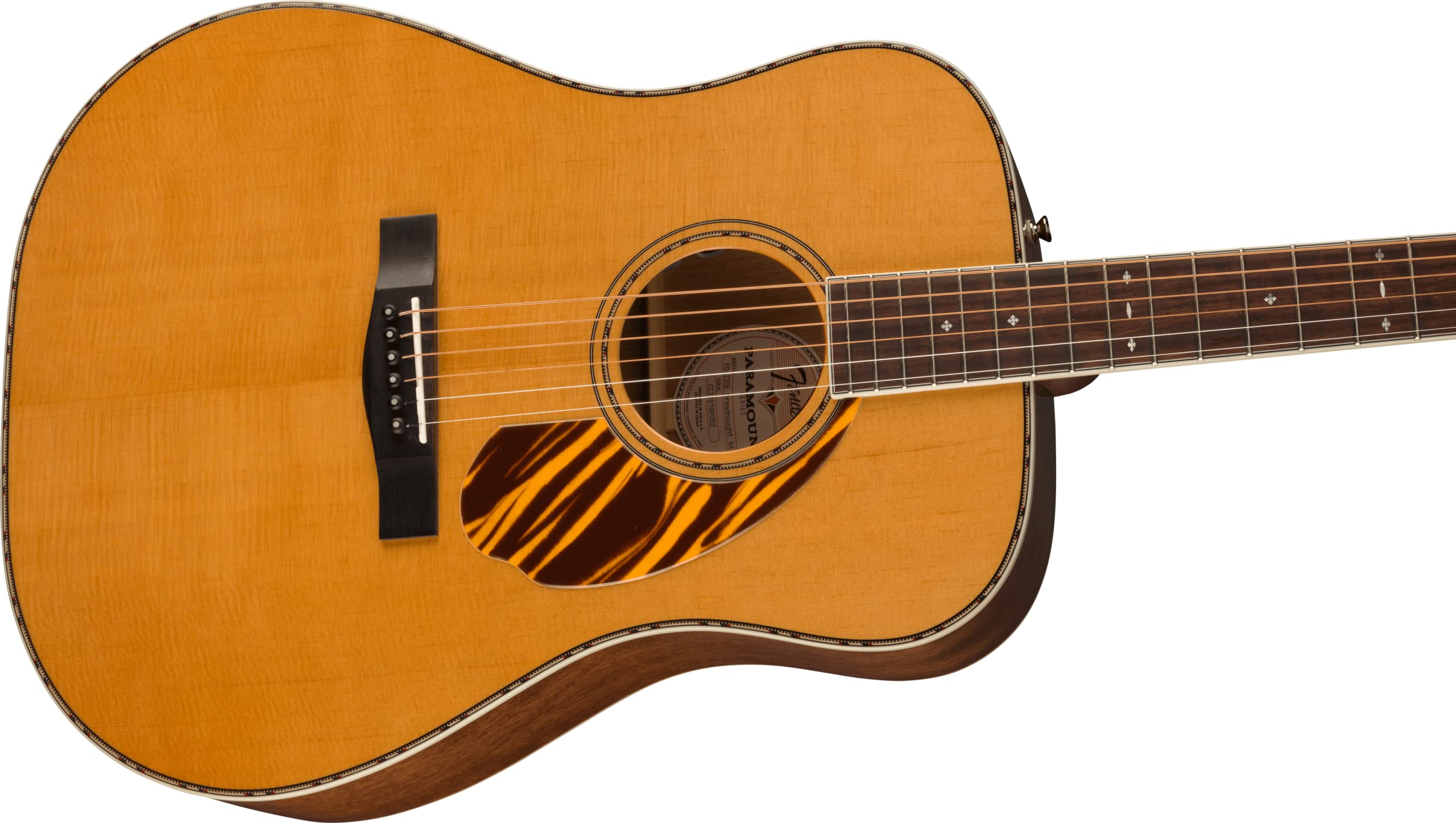 Fender Paramount PD-220E Dreadnought Acoustic Guitar, with 2-Year Warranty, Natural, with Case