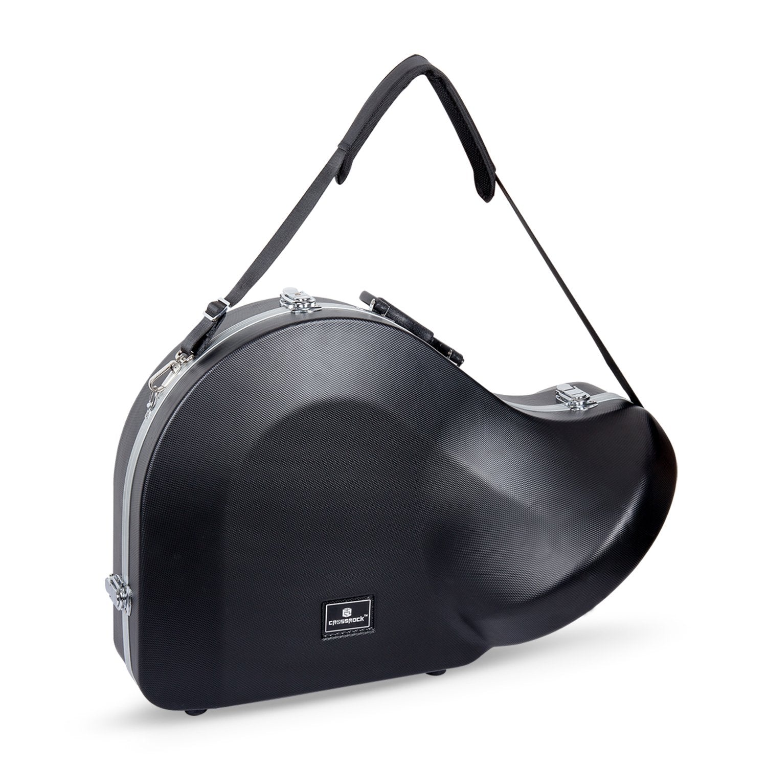 Crossrock ABS Hard-shell Case for French Horn with Single Shoulder Strap-Black(CRA862FHBK)