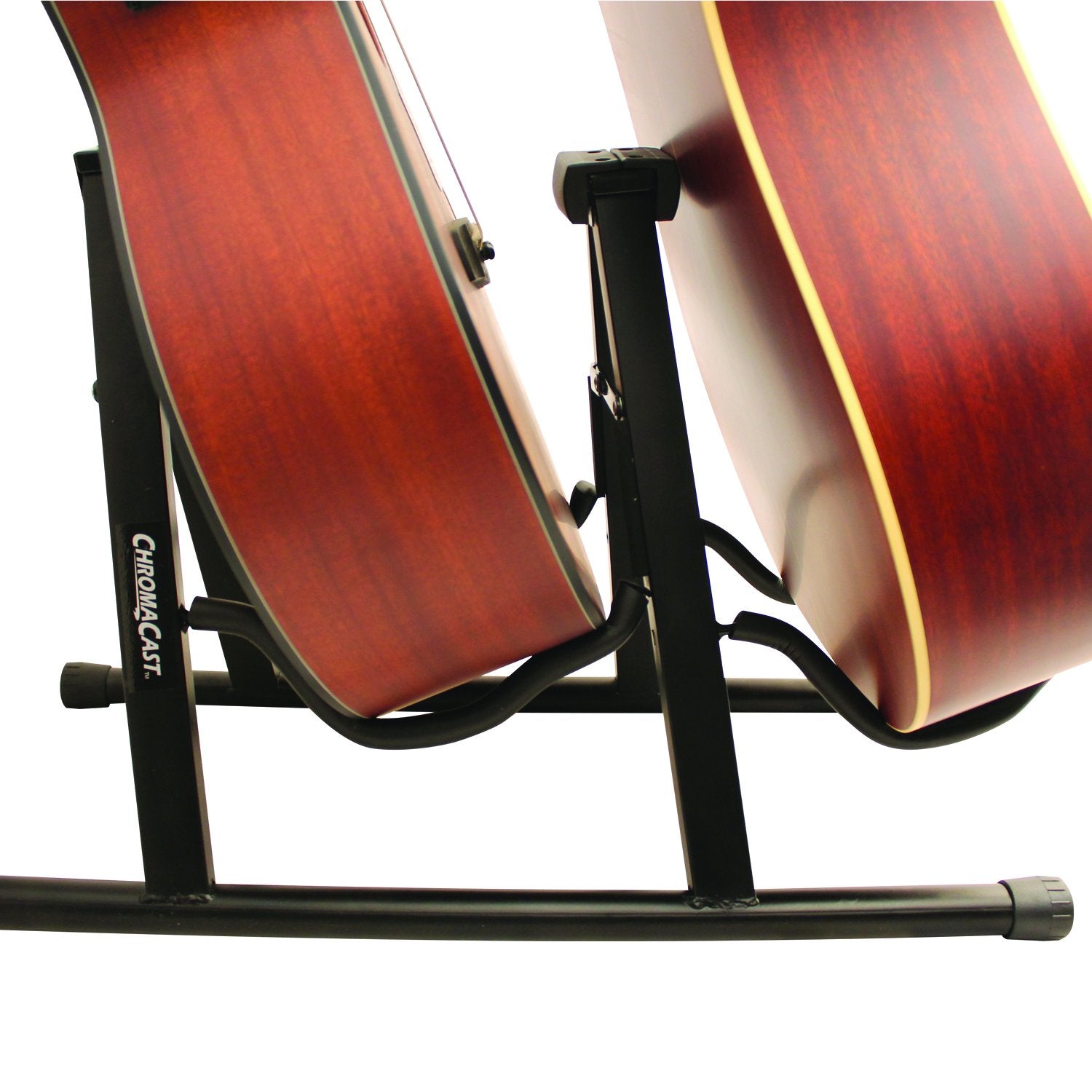 ChromaCast CC-DGS-2PK Universal Folding Double Guitar Stand with Secure Lock, Pack of 2