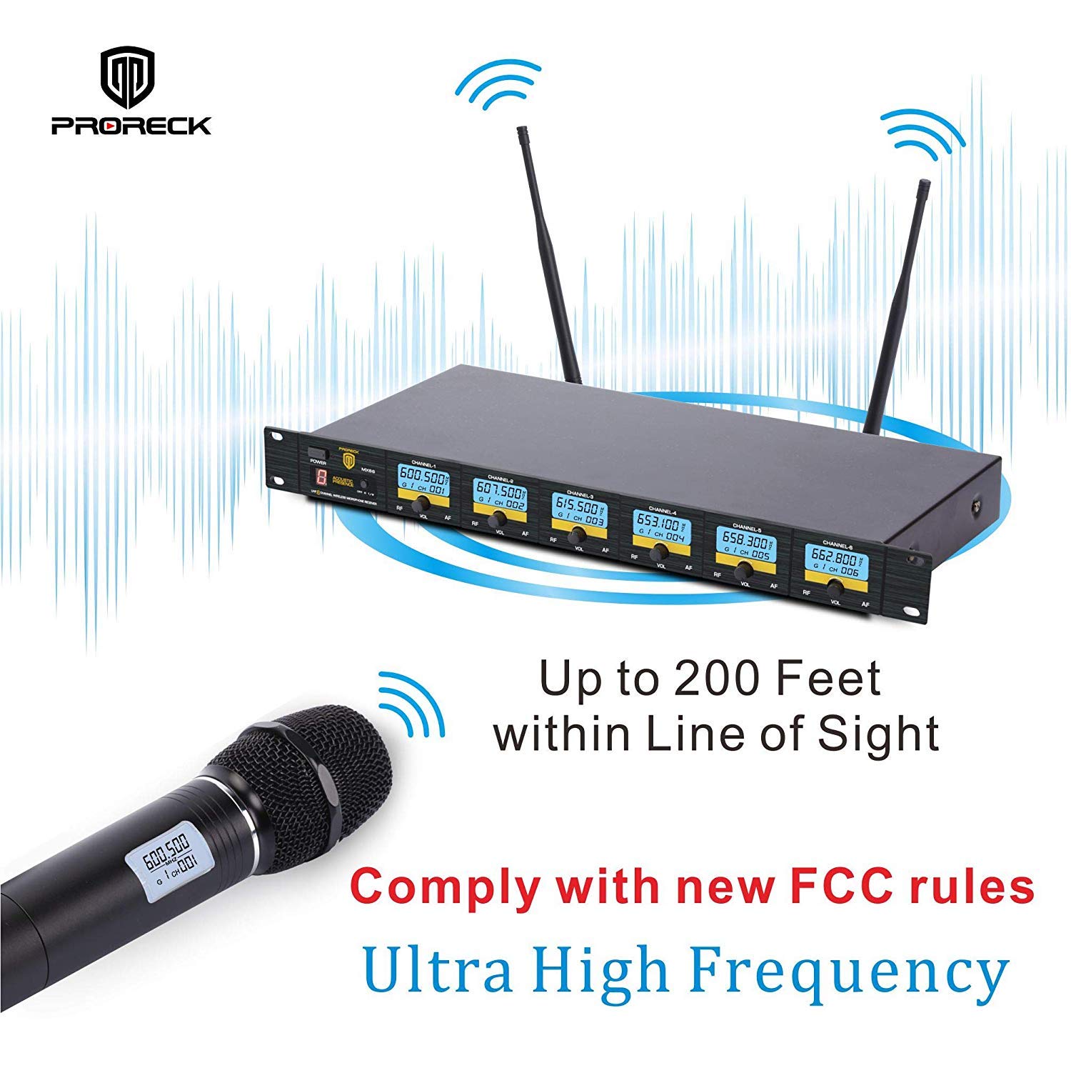 PRORECK MX66 Wireless Microphone System - Thumbnail 3