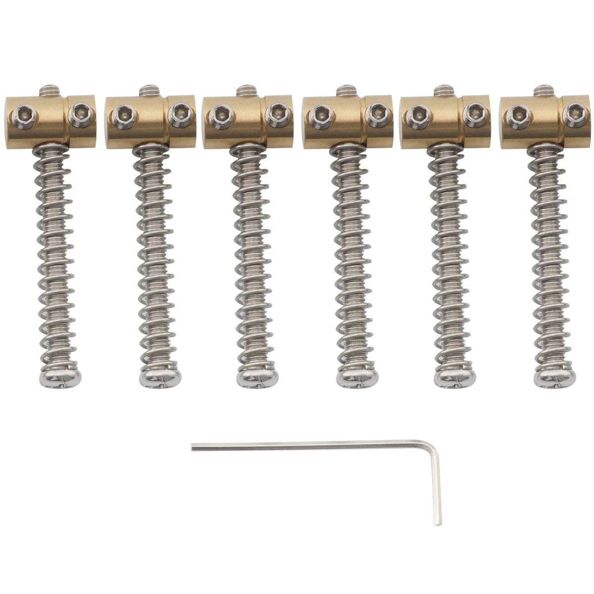 Musiclily Pro 10.8Mm Small Barrel Steel Saddles Round Bridge Saddles For Fender Squier Telecaster Tele Style Electric Guitar, Or