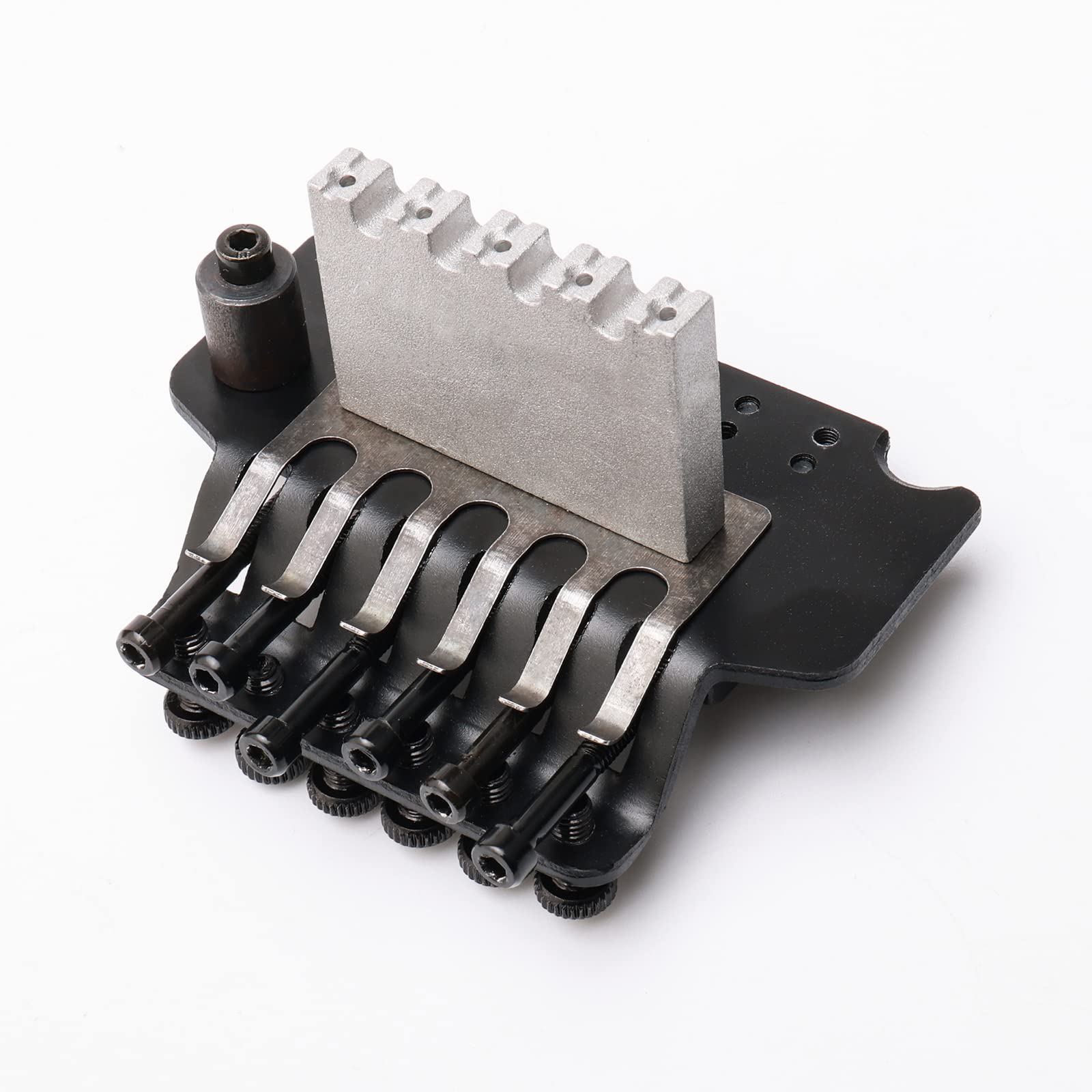 Swhmc Black Guitar Tremolo Bridge with Bar Double Strat Locking for Floyd Rose Type and 6R Sealed Gear Tuning Pegs Keys Machine