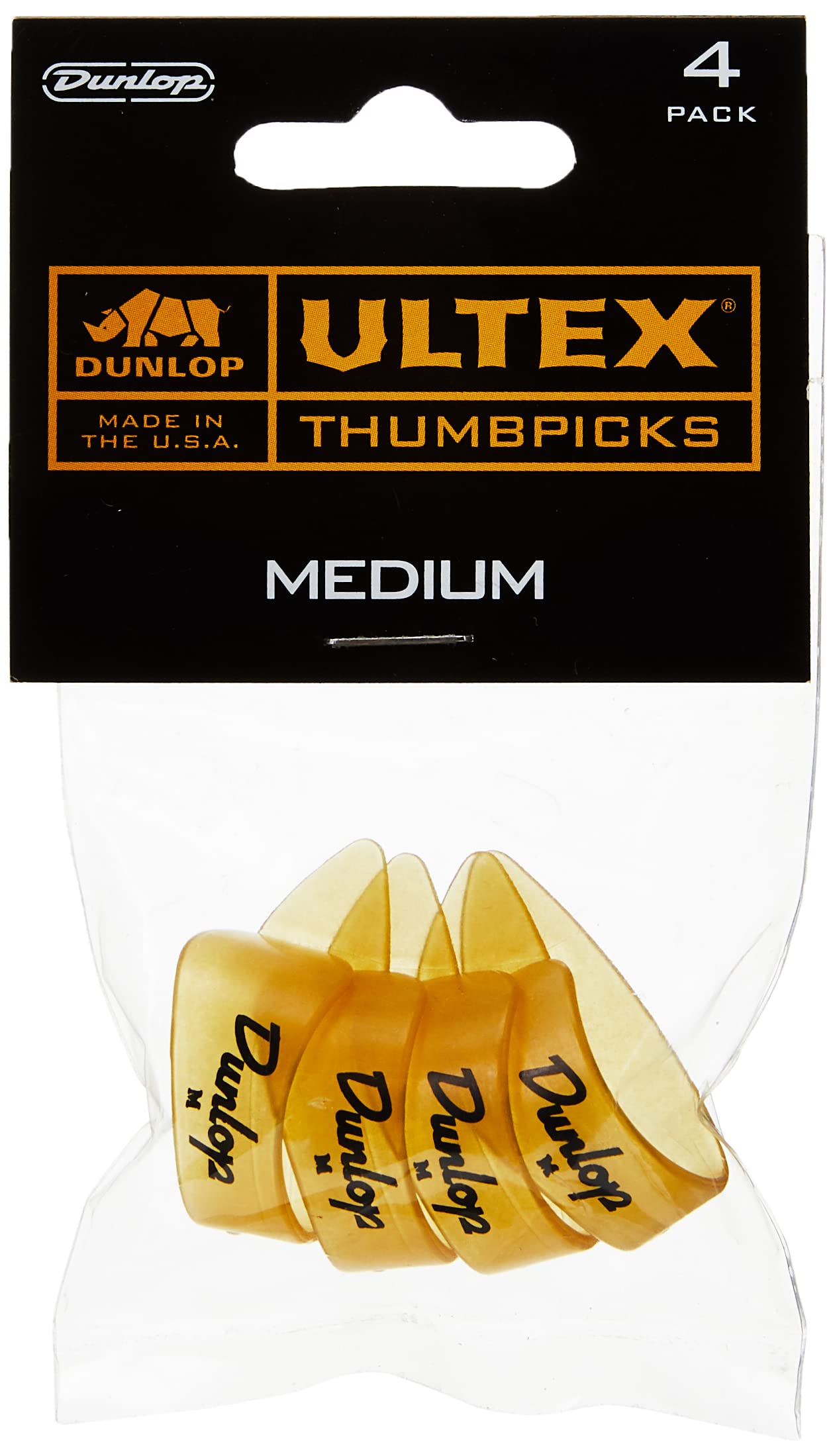 Jim Dunlop 9072P Ultex Thumbpicks, Medium, 4/Player'S Pack
