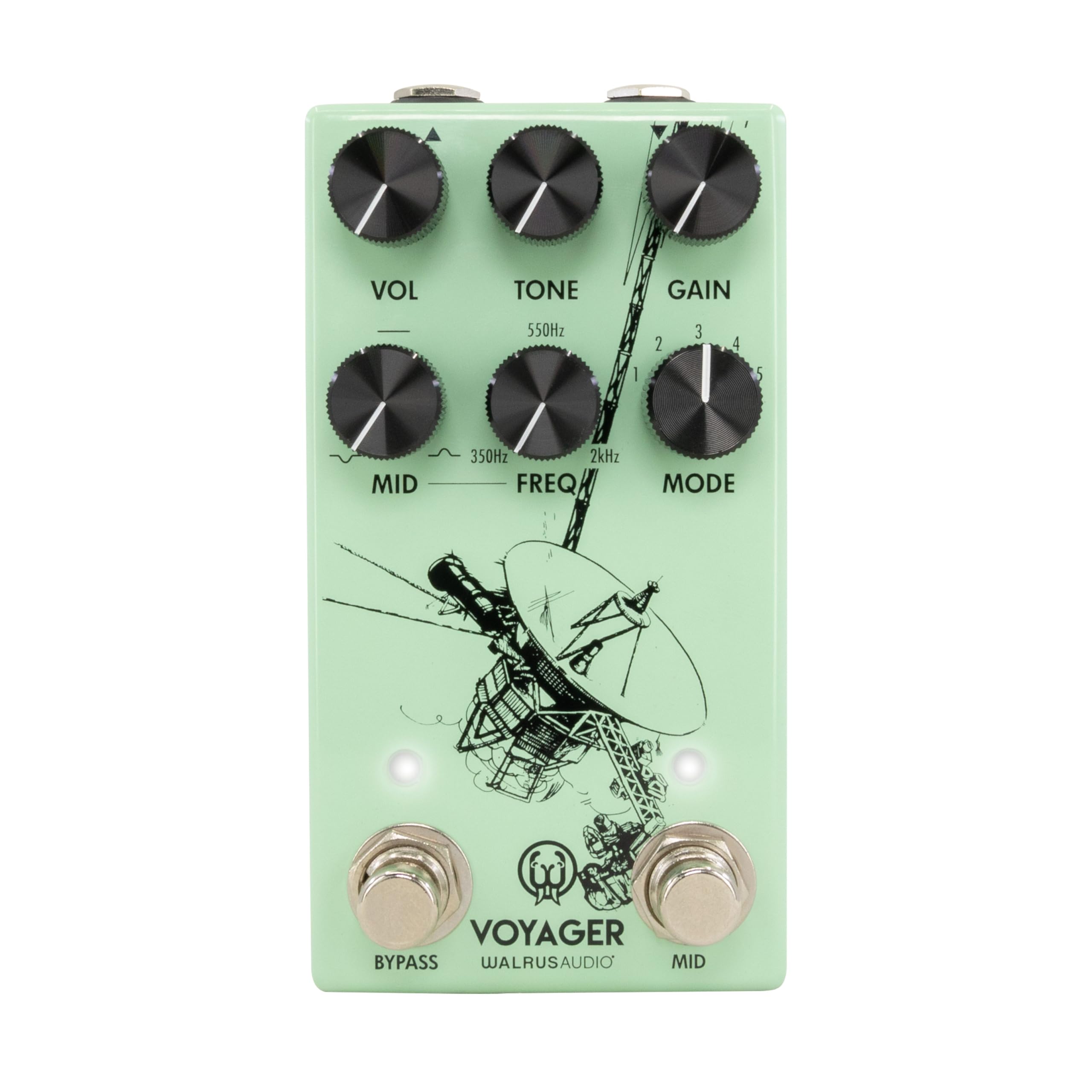 Walrus Audio Voyager MKII Pre-Amp Overdrive Pedal, Seafoam
