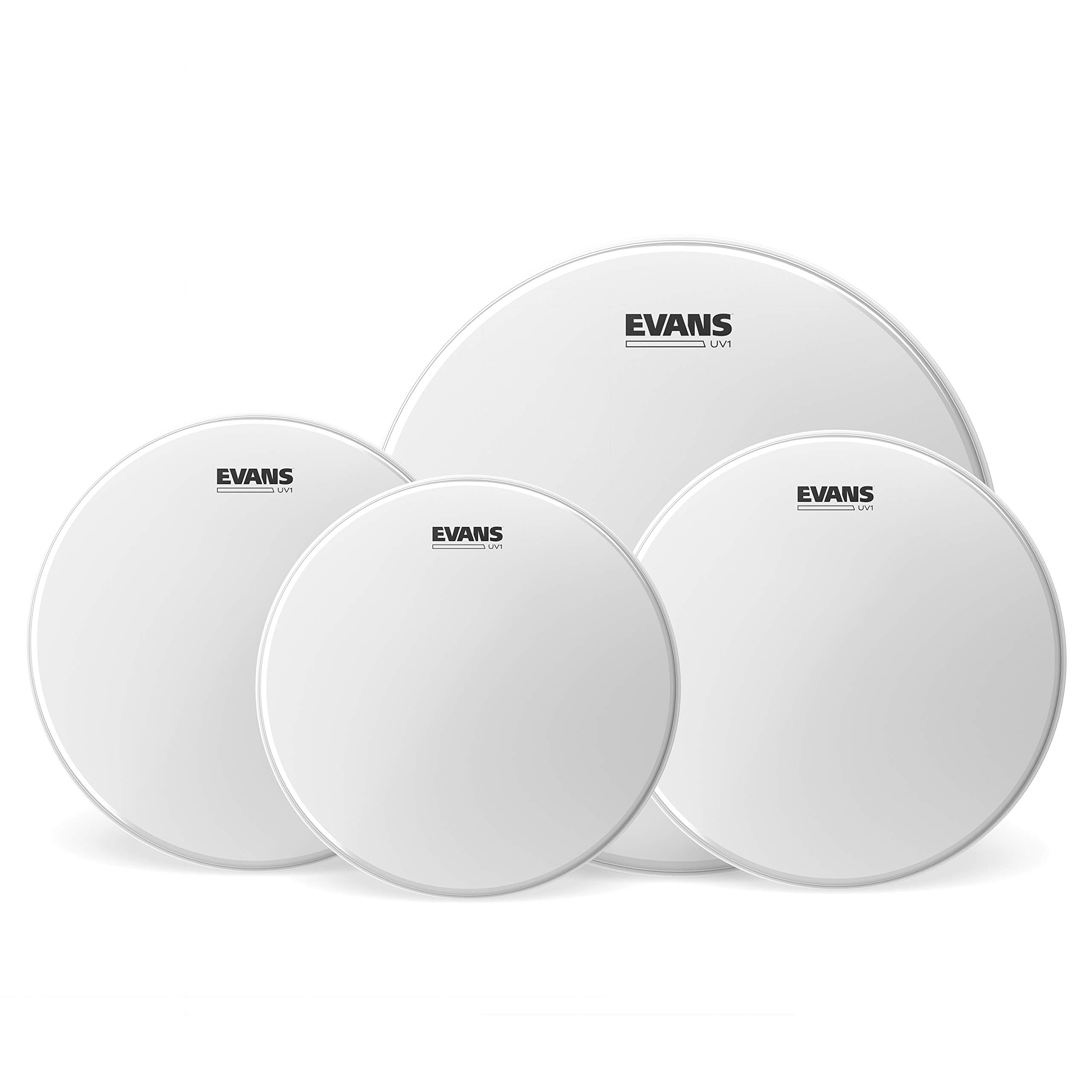 Evans Drum Heads - UV1 Coated Rock Tom Pack (10, 12, 16) with 14 UV1 Coated Snare Batter