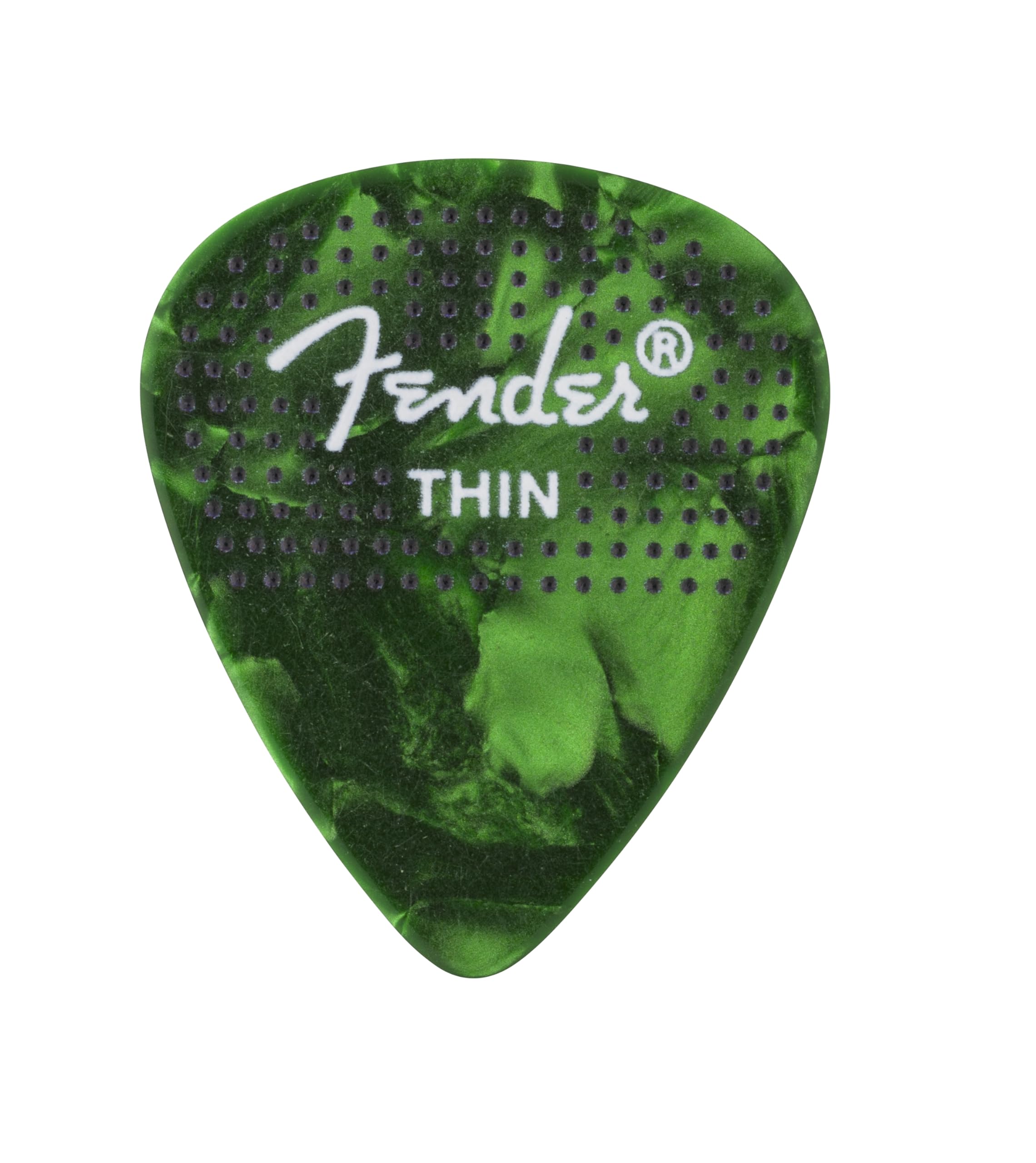 Fender Celluloid Guitar Picks, 351 Dotted Shape, Medium, 12-Pack