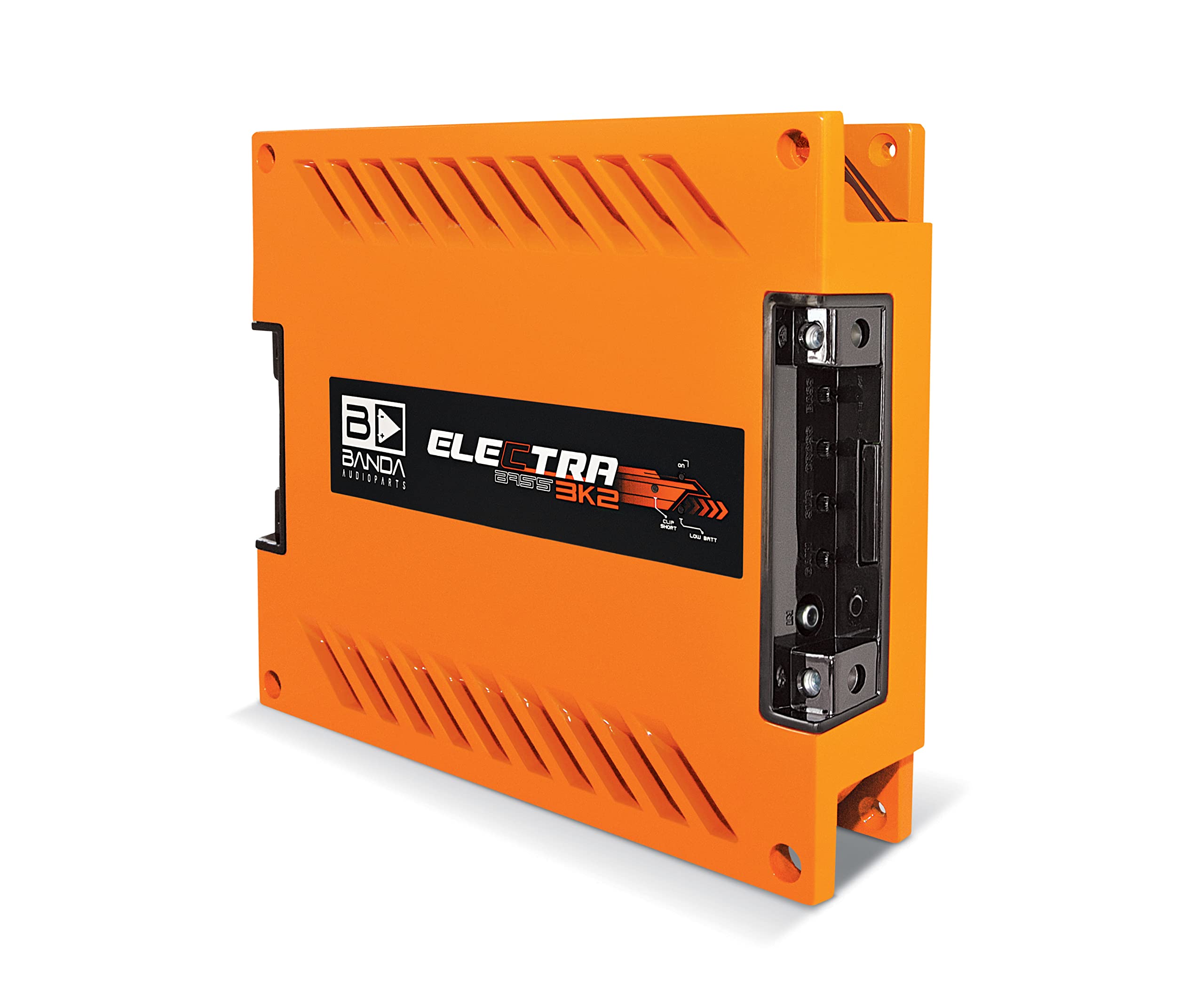 ELECTRA 3K2 One Channel 3000 Watts Max @ 2 Ohm Car Audio Amplifier w/Bass Boost Subsonic Filter and Low Pass Filter ORANGE