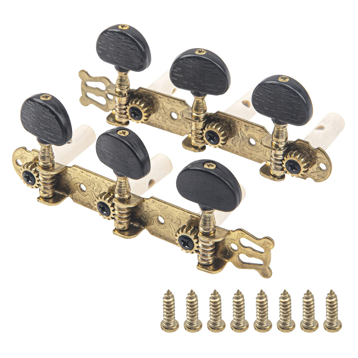 1Set Yootones Classical Guitar String Tuning Keys Pegs Guitar Machine Heads Tuning Key Pegs 3+3 Tuners(L&R) Compatible With Clas