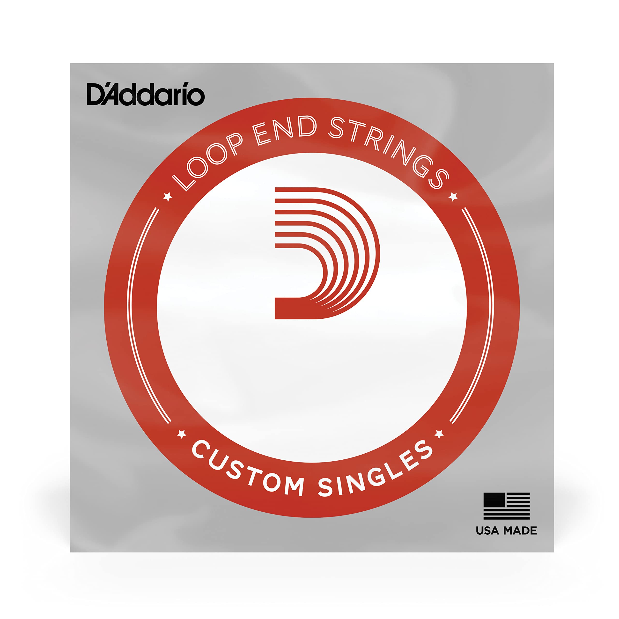 DAddario LE016 Plain Steel Loop End Single String, .016