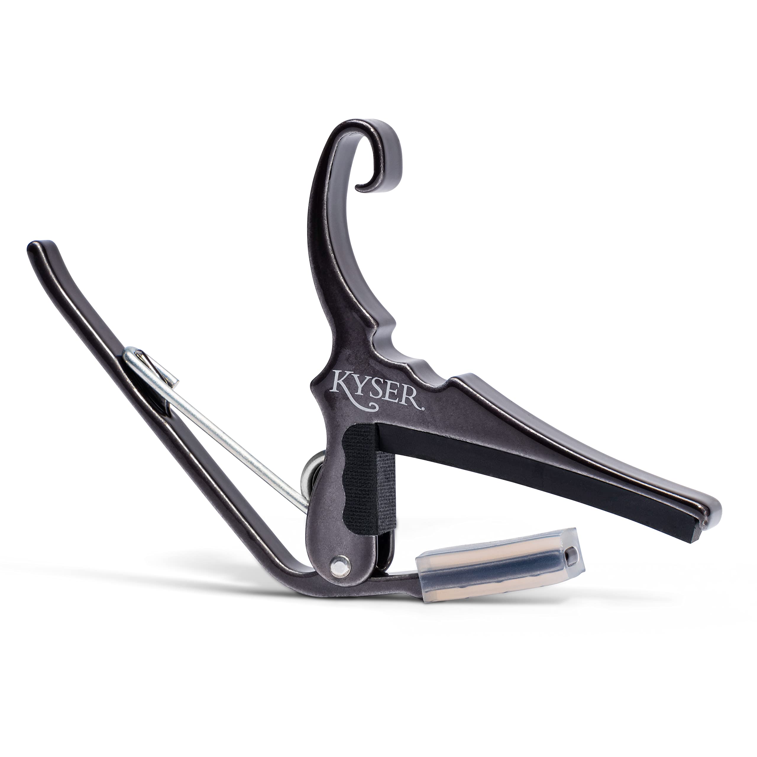 Kyser Quick-Change Guitar Capo For 6-String Acoustic Guitars, Black Chrome, Kg6Bca