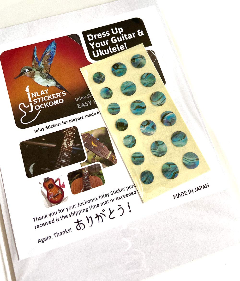 Inlay Sticker Fret Markers For Guitars & Bass - Custom Dots - Abalone Blue