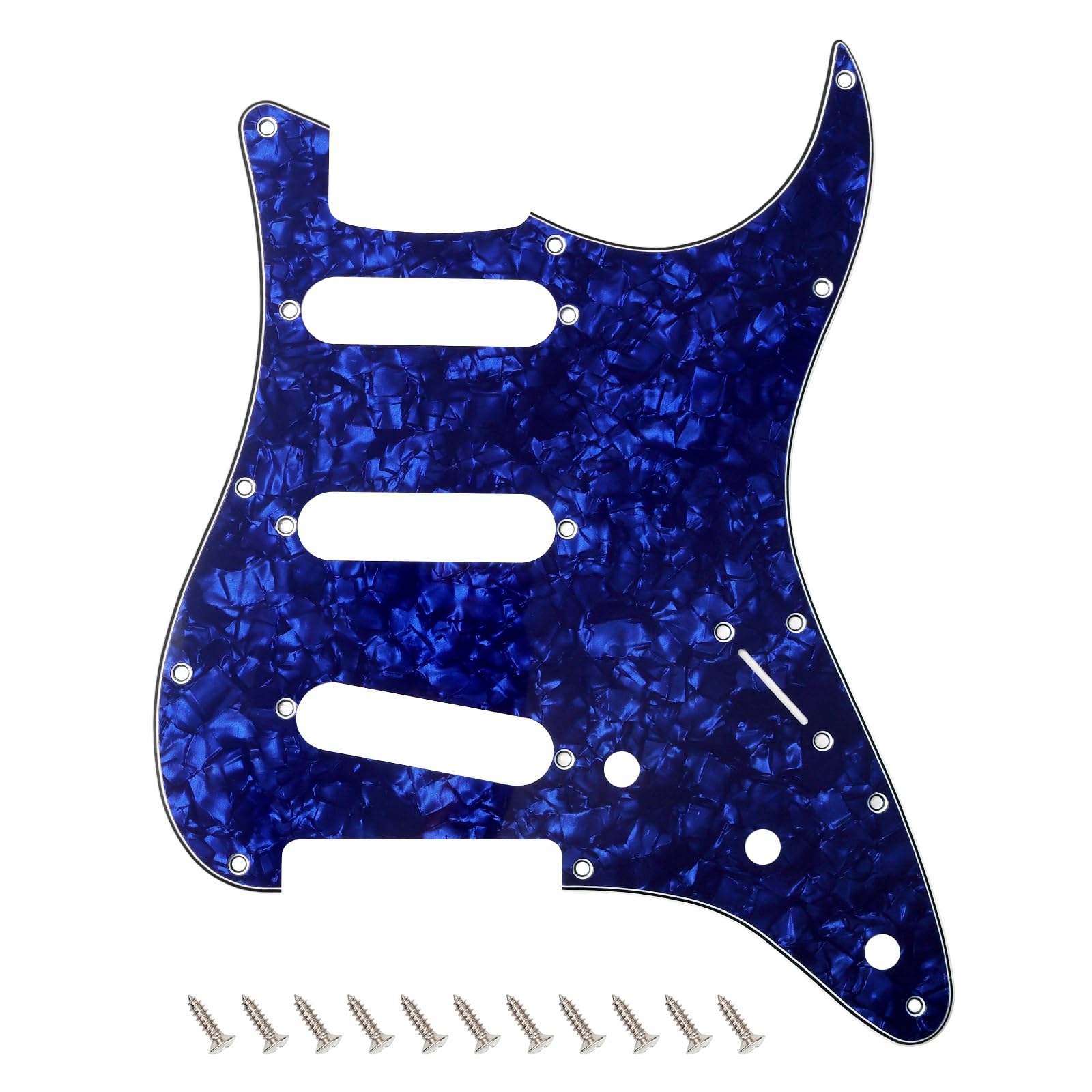 Banworks 4 Ply Strat Sss Pickguard 11-Hole Electric Guitar Pickguard Scratch Plate For Usa/Mexican Fender Modern Style Standard