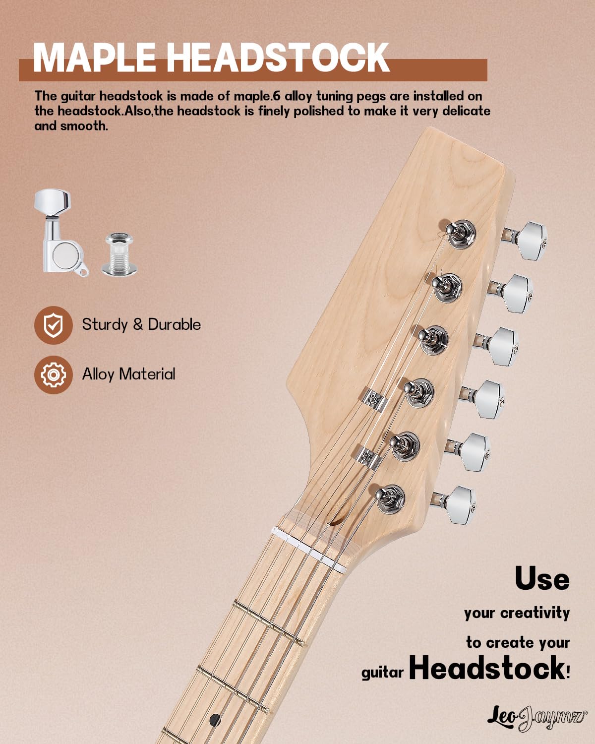 Leo Jaymz DIY TL Lefthand Style Electric Guitar Kits with Mahogany Body and Maple Neck - Maple Fingerboard and All Components In