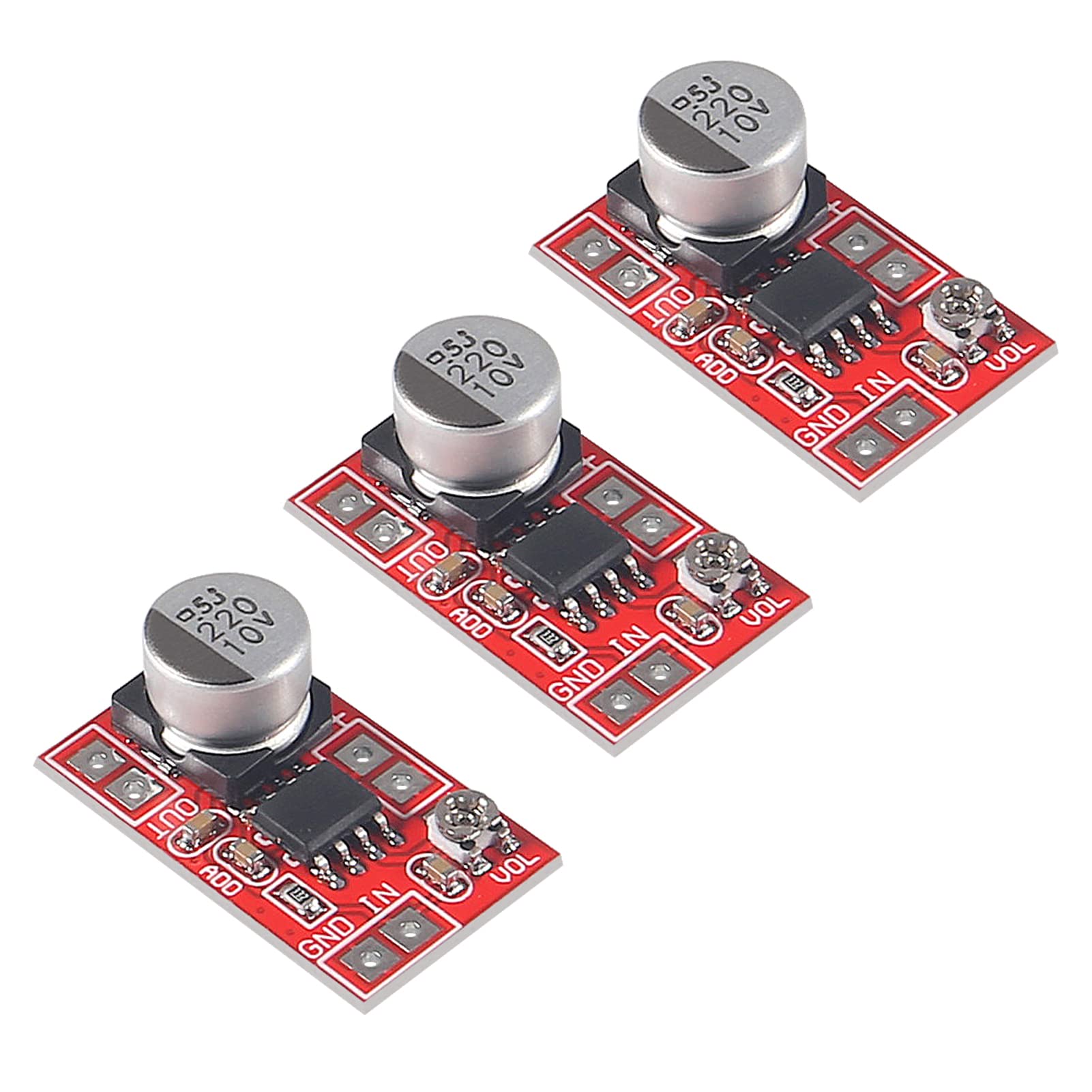 Dweii Dc 5V-12V Micro Electret Amplifier Mic Condenser Mini Microphone Amplifier Board 3Pcs