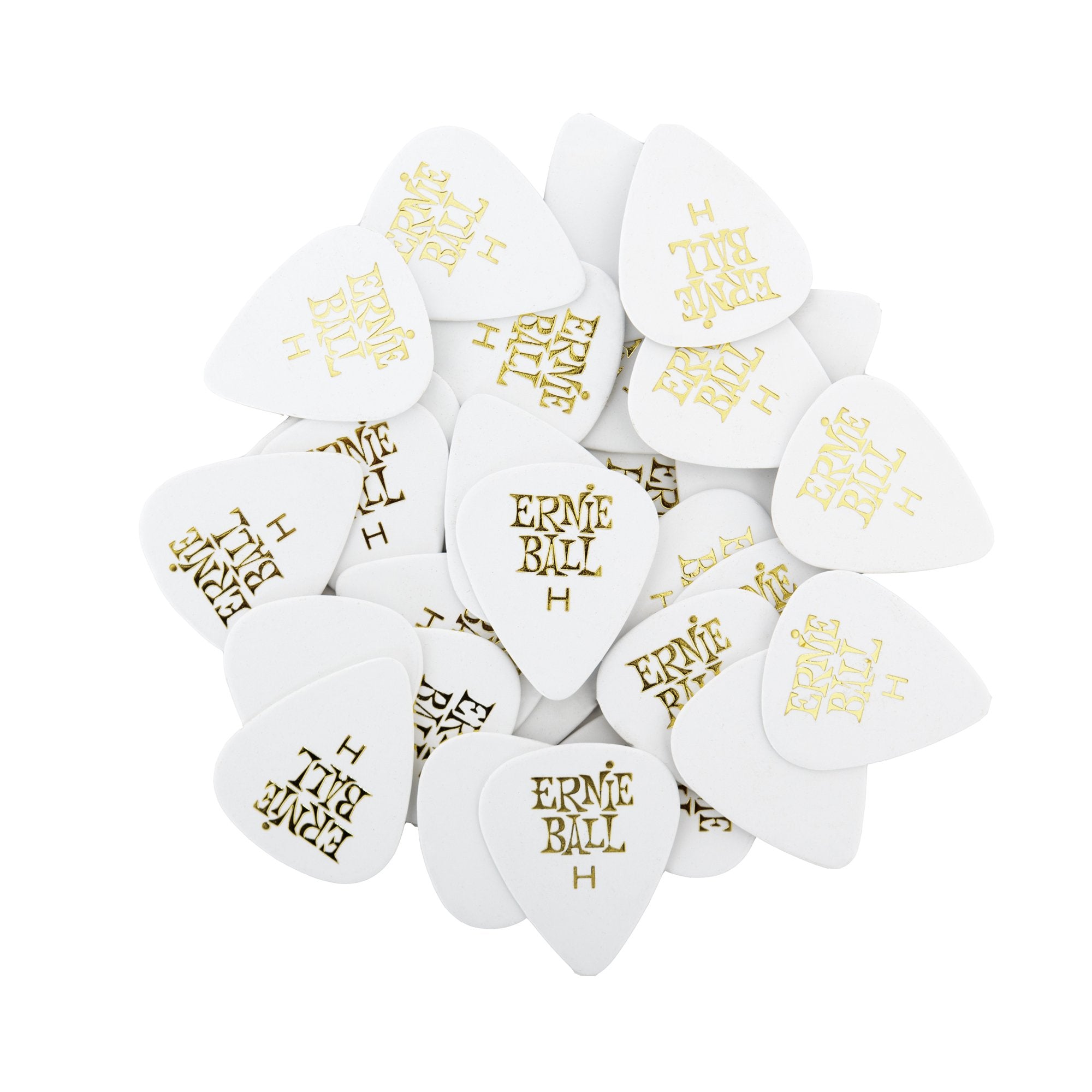 Ernie Ball Guitar Picks, Heavy, White, 144-pack (P09121)