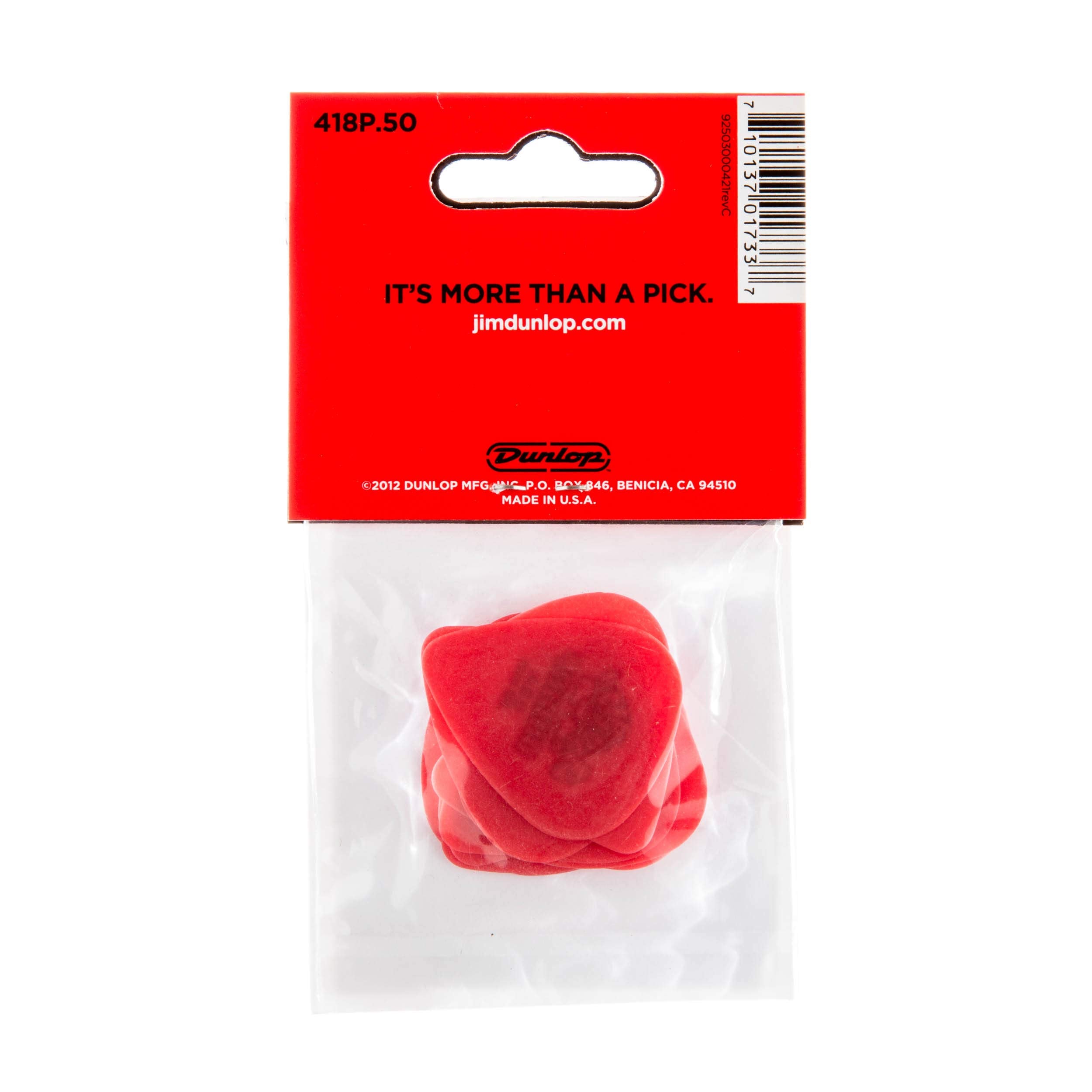 Jim Dunlop StandardDunlop 50mm Red Guitar Pick Tortex Standard 12 Pack (418P.50)
