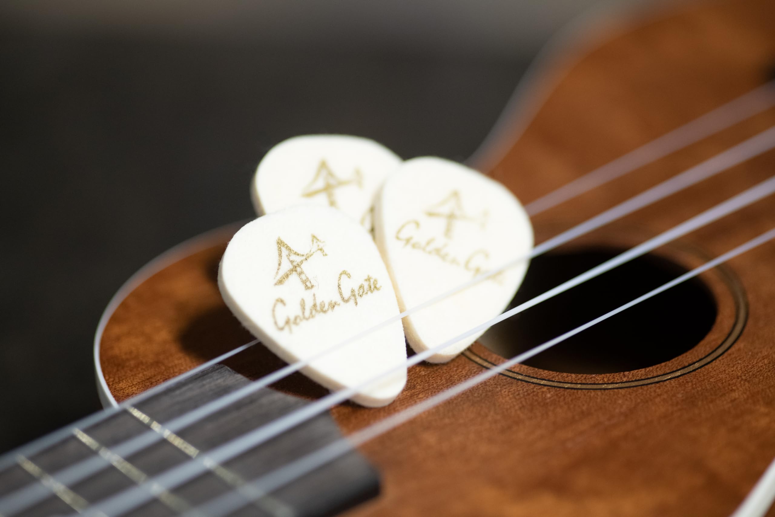 Golden Gate FP-1 Ukulele Felt Picks - 3 Pack