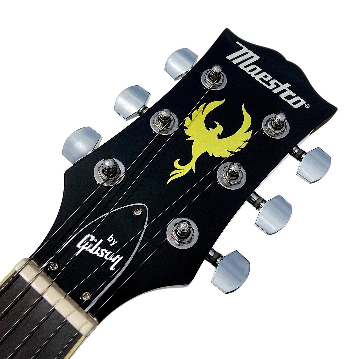 Inlay Sticker for Guitar Headstock - Phoenix Bird - Gold