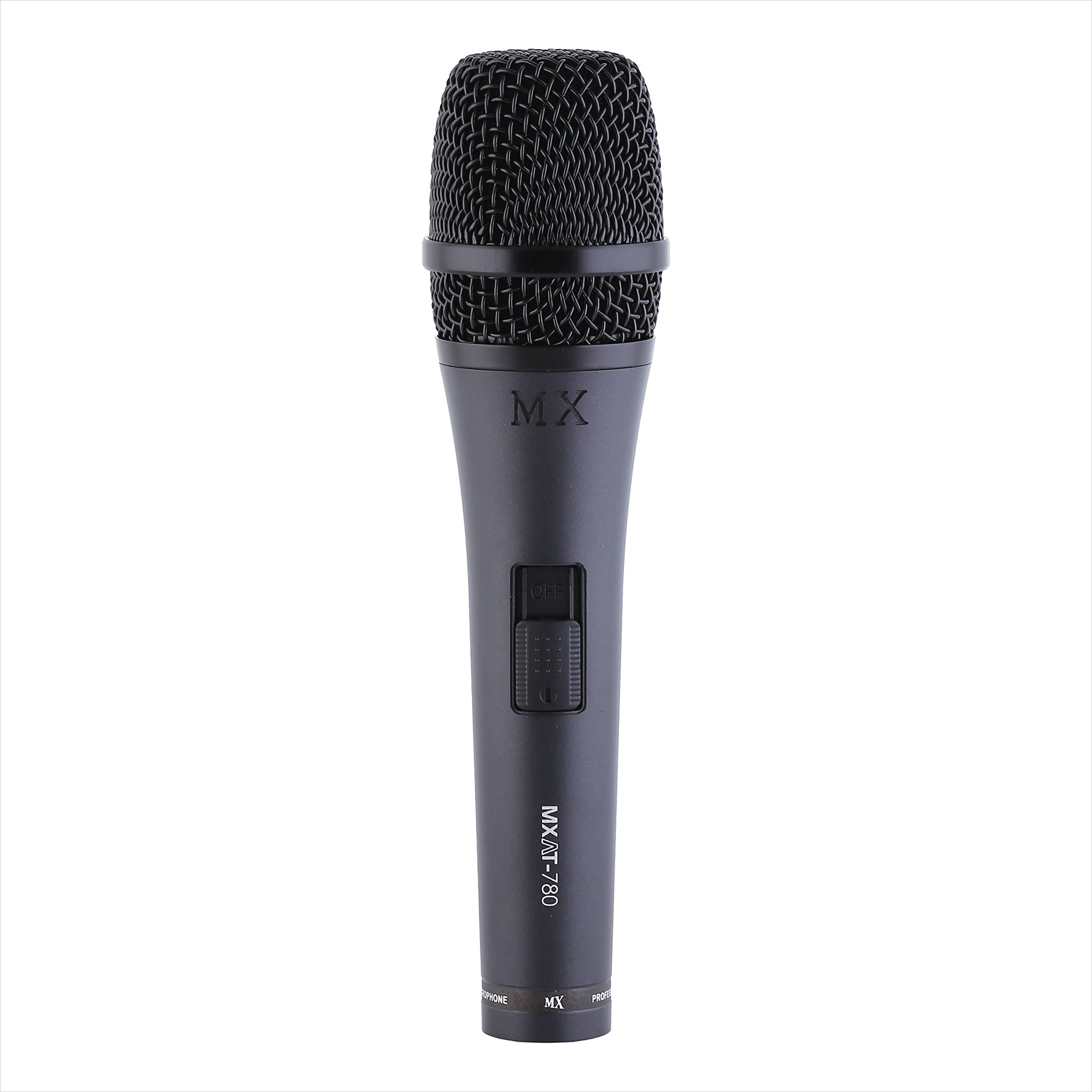 Mx Handheld Dynamic Xlr Unidirectional Microphone With On/Off Switch Super-Cardioid Pickup For Solo Vocals Karaoke Speeches & Pe